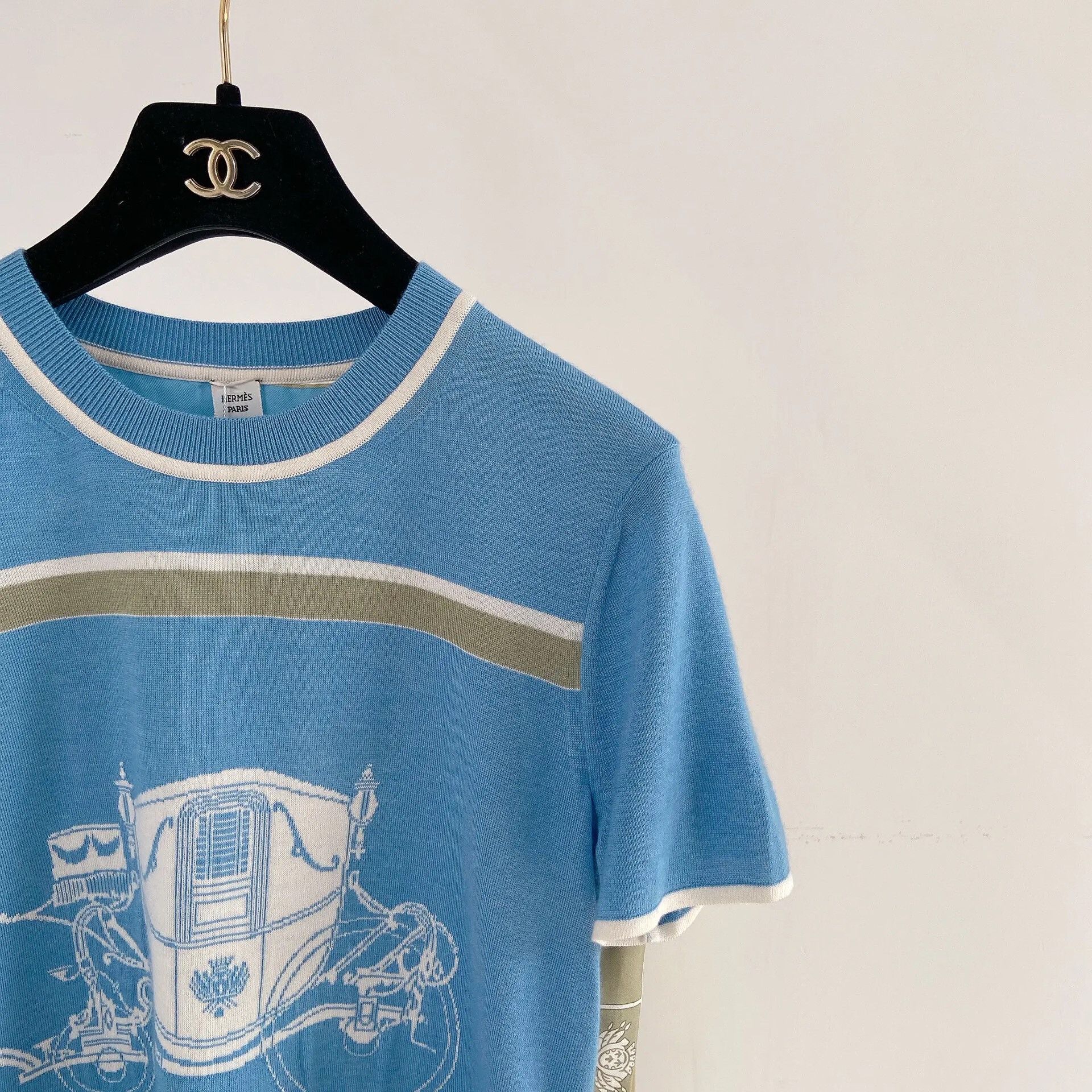 Hermes Hermes Silk Knit Panel T-shirt Size 36 Size XS / US 0-2 / IT 36-38 - 4 Thumbnail