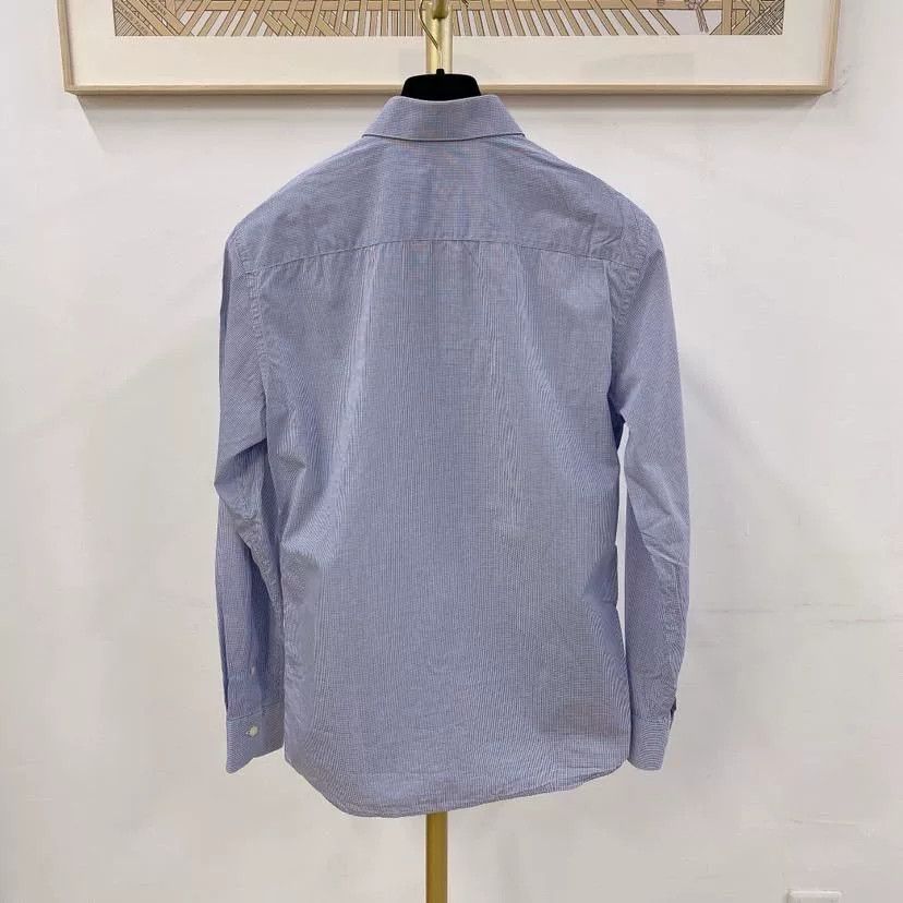 Givenchy Givenchy Men's Blue Check Shirt 40 Size US XXS / EU 40 - 2 Thumbnail
