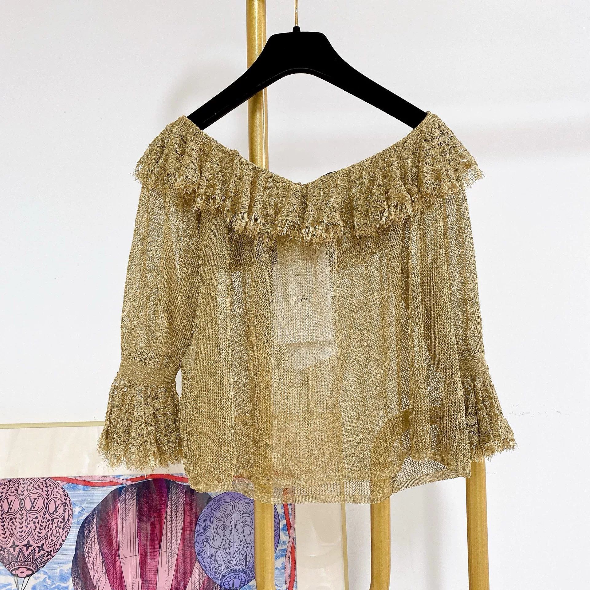 Dior DIOR Gold Mesh Top Size XS / US 0-2 / IT 36-38 - 2 Thumbnail