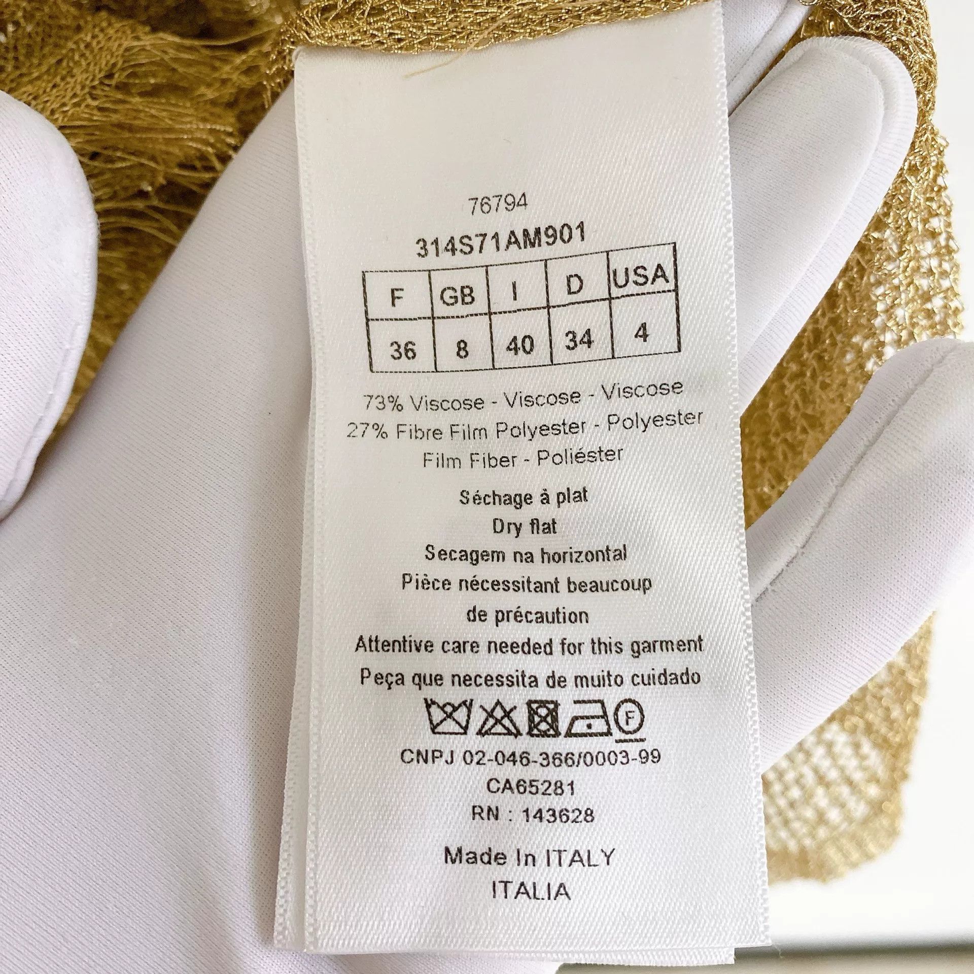 Dior DIOR Gold Mesh Top Size XS / US 0-2 / IT 36-38 - 7 Thumbnail