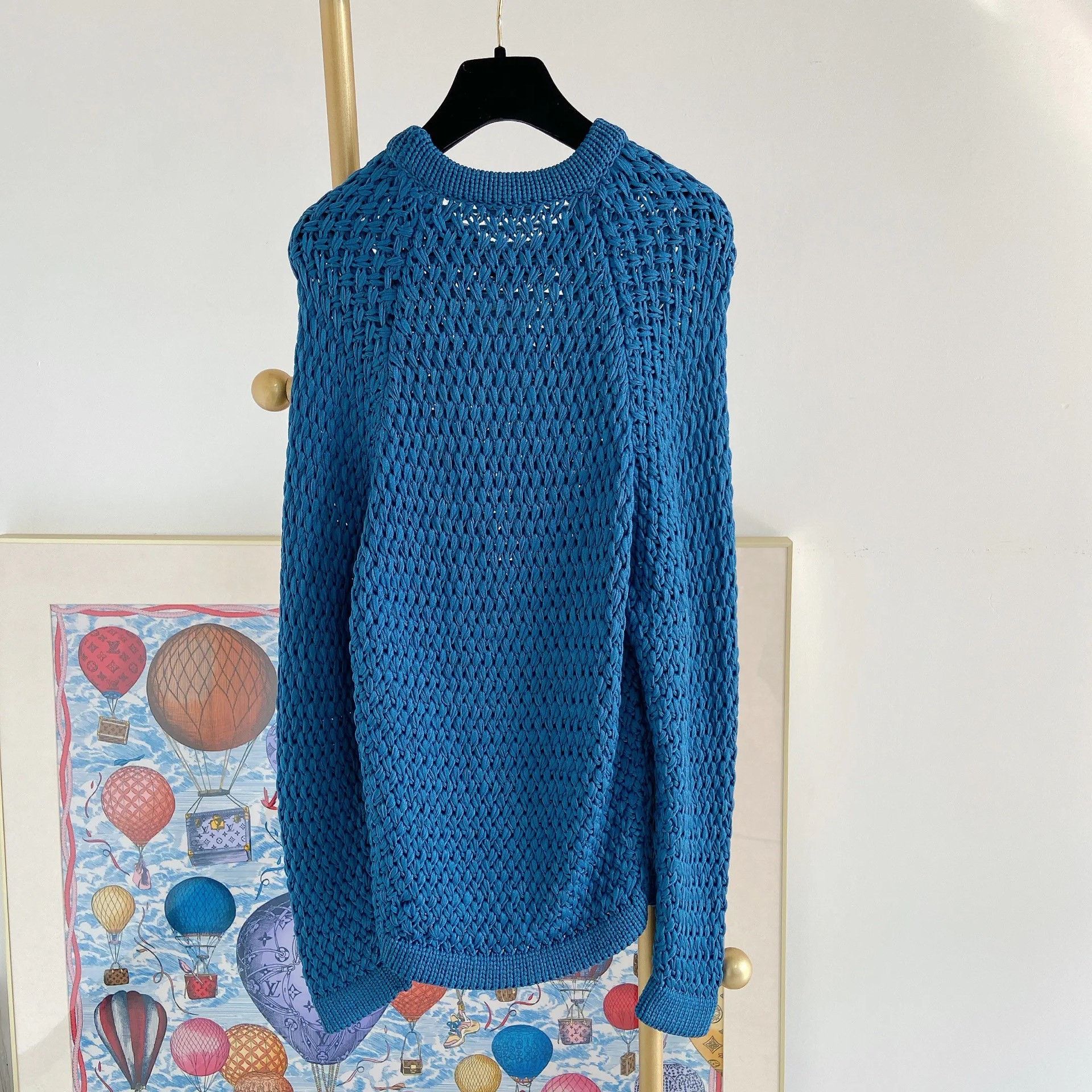Balmain Balmain Blue Crew Neck Knit Top Size XS / US 0-2 / IT 36-38 - 2 Thumbnail