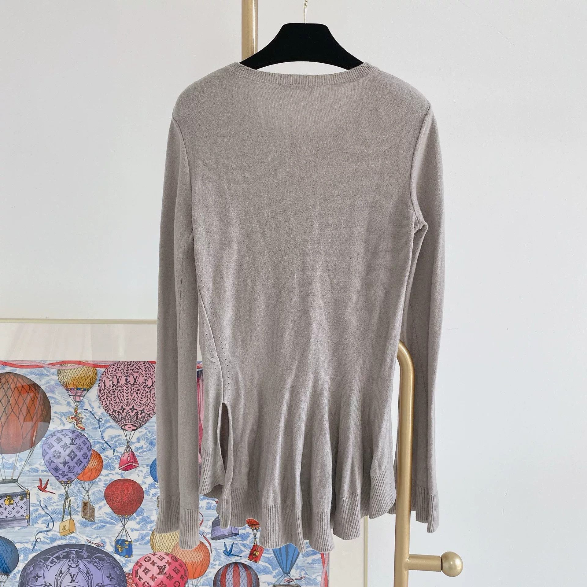 Alexander McQueen Alexander McQueen Gray Knit Dress Size L / US 10 / IT 46 - 2 Thumbnail