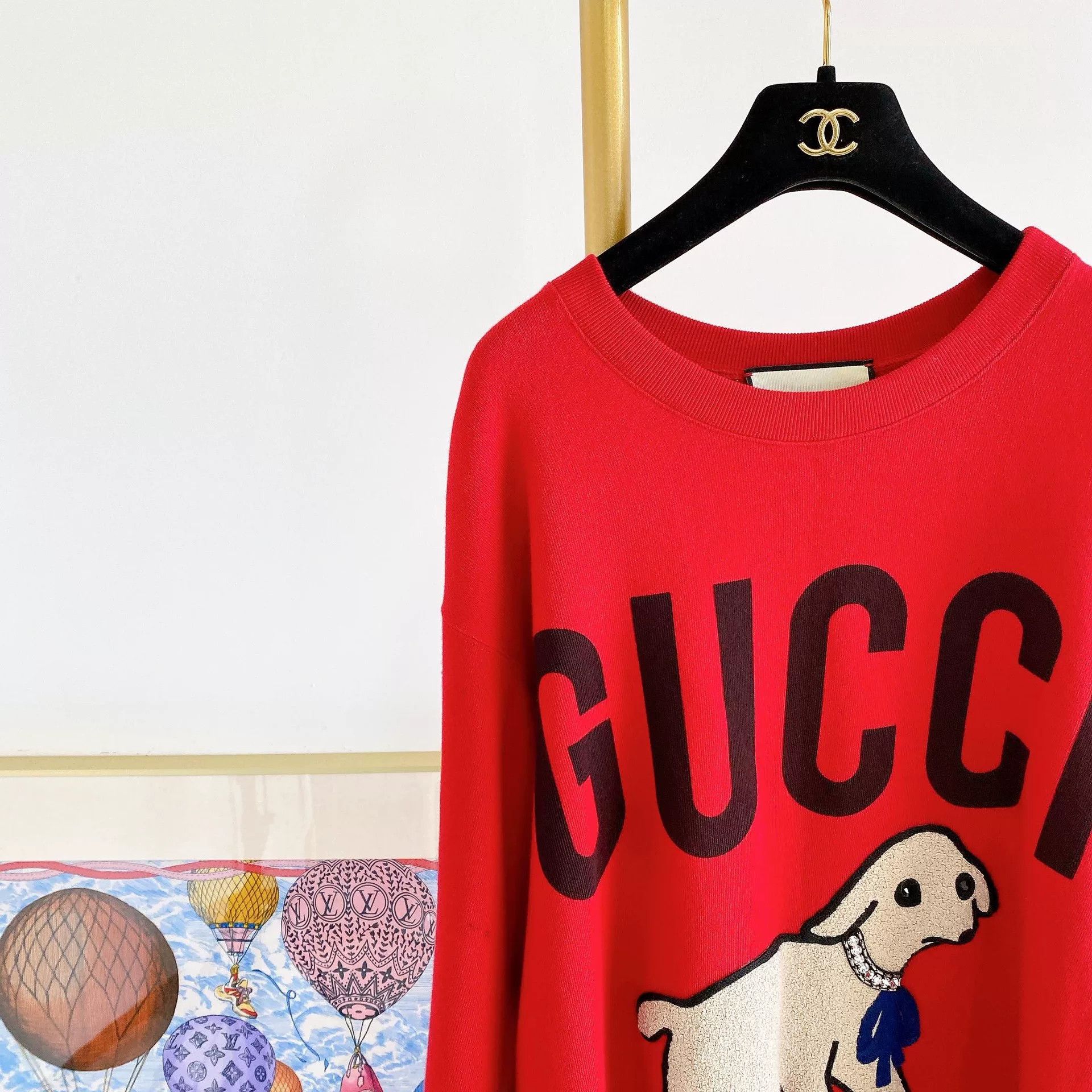 Gucci Gucci Red Lamb Pattern Sweatshirt S Size US S / EU 44-46 / 1 - 3 Thumbnail