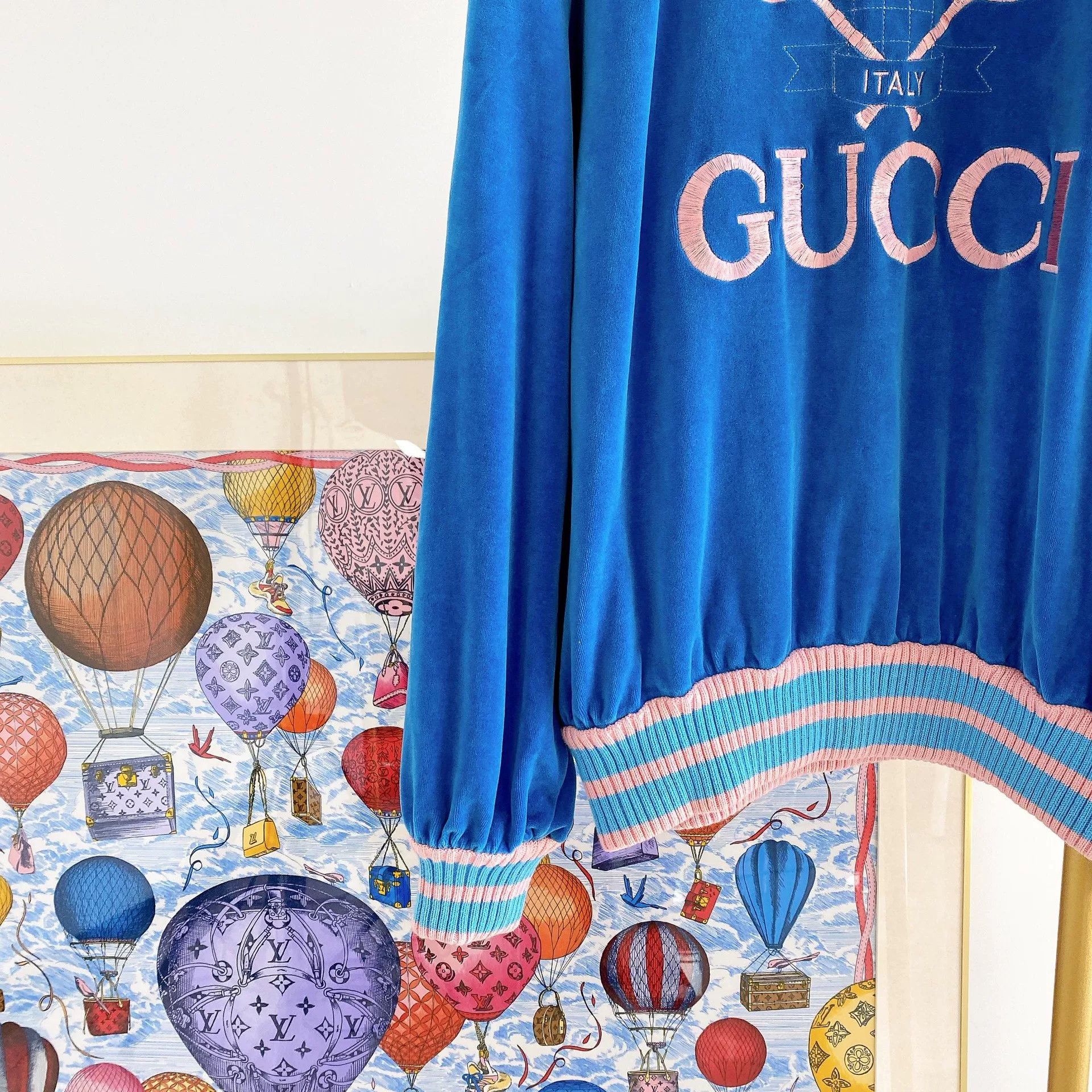 Gucci Gucci Blue Tennis Racket Print Sweatshirt S Size US S / EU 44-46 / 1 - 4 Thumbnail