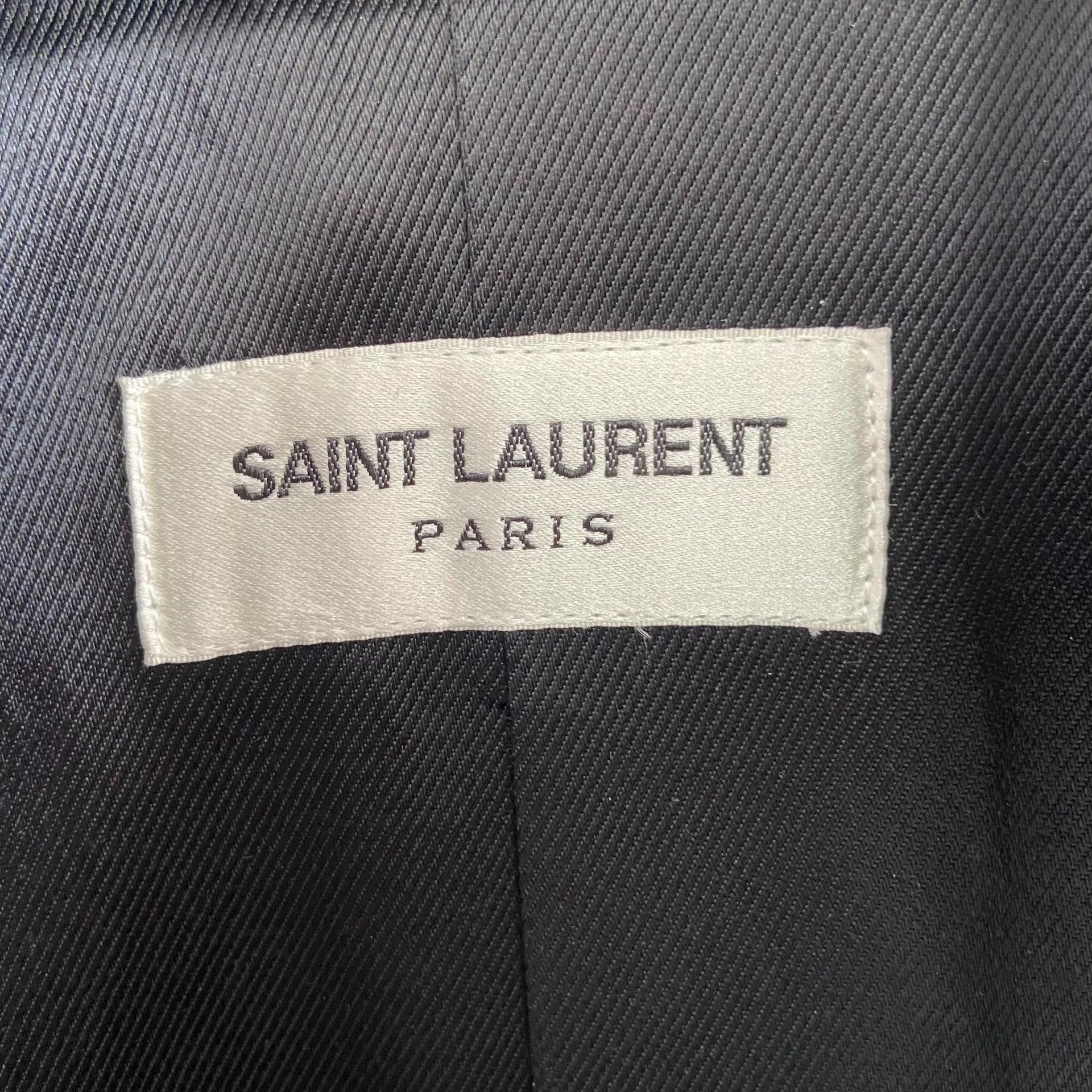 Saint Laurent Paris Saint Laurent Black Wool Coat Size US M / EU 48-50 / 2 - 6 Thumbnail
