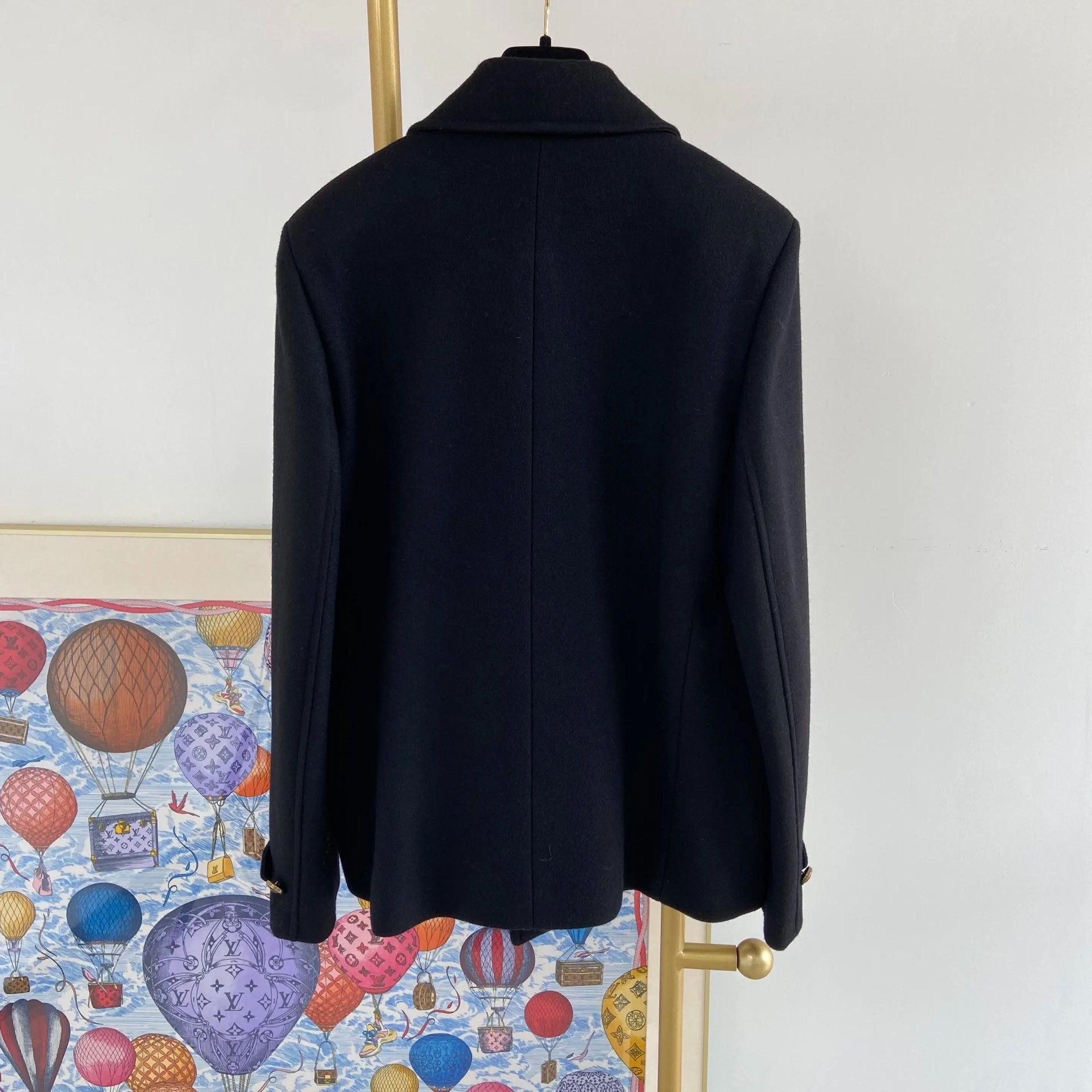 Saint Laurent Paris Saint Laurent Black Wool Coat Size US M / EU 48-50 / 2 - 2 Thumbnail