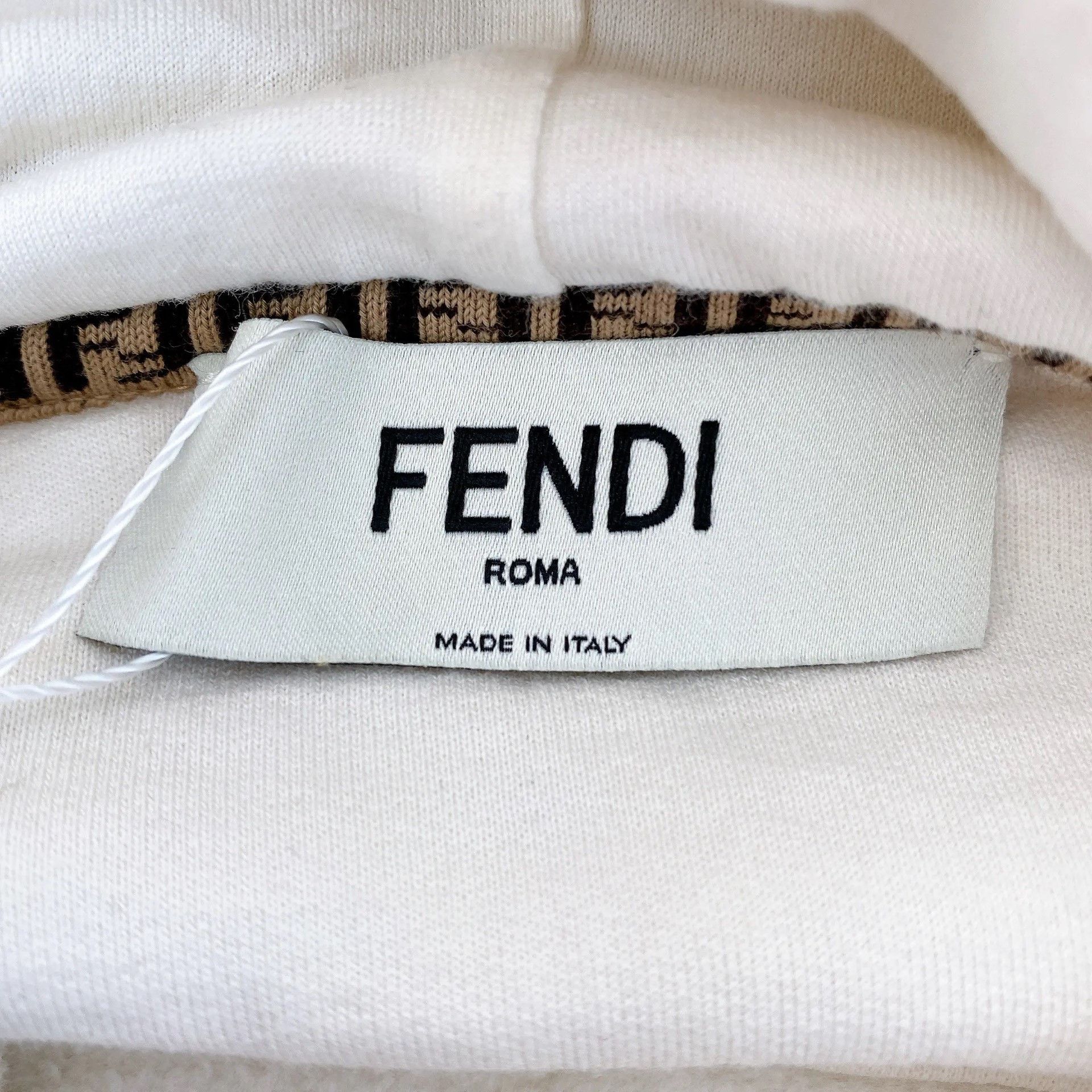 Fendi Fendi Beige Logo Hoodie XS Size XS / US 0-2 / IT 36-38 - 7 Thumbnail