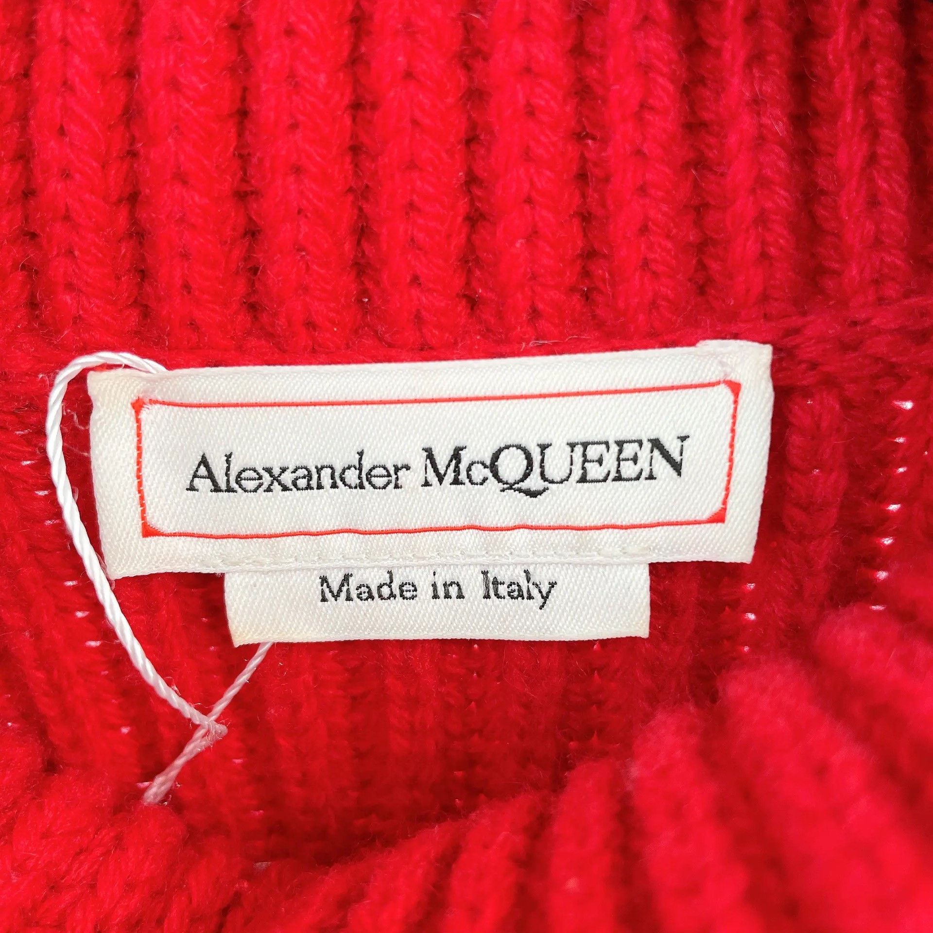 Alexander McQueen Alexander McQueen Red Turtleneck Knit Dress Size S / US 4 / IT 40 - 6 Thumbnail