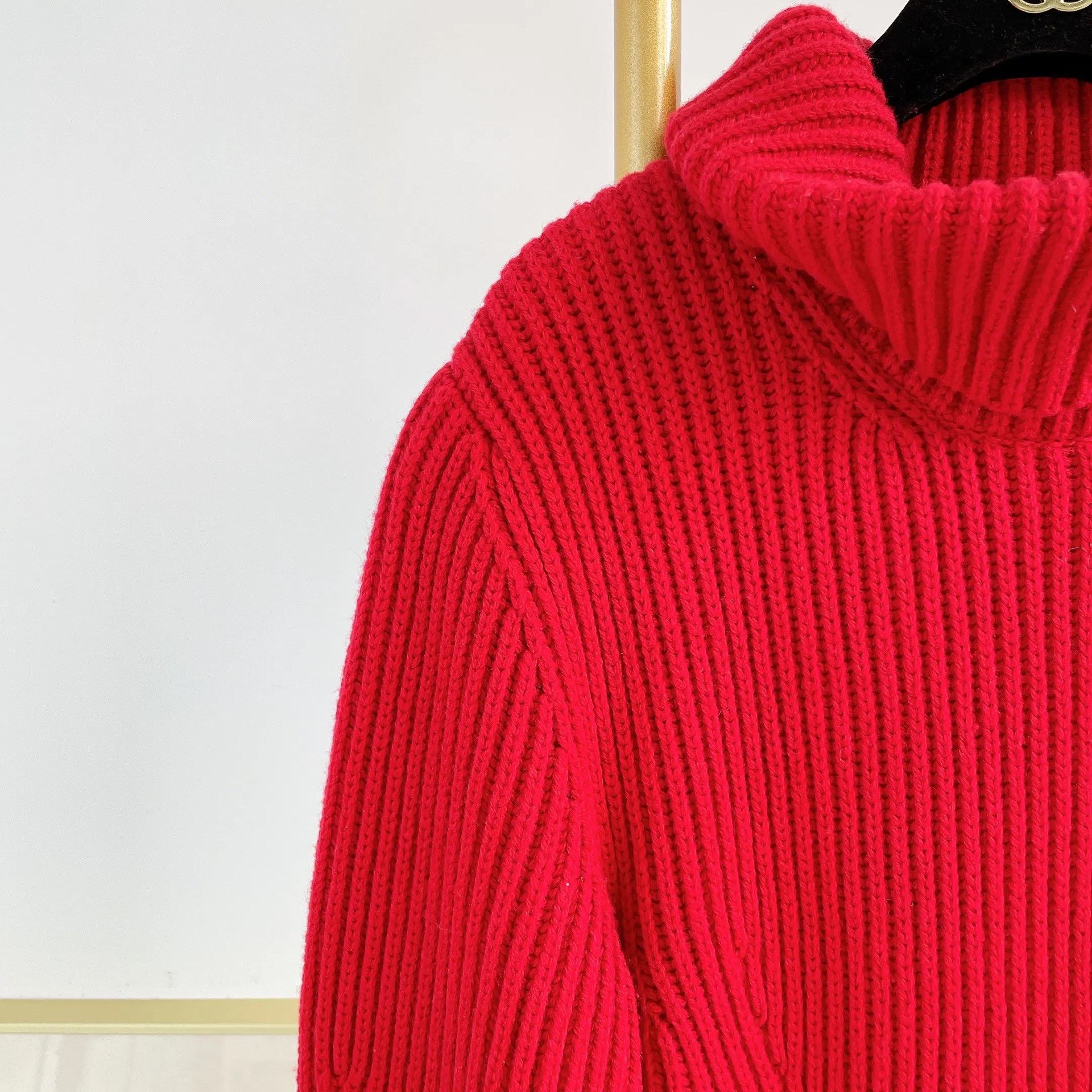 Alexander McQueen Alexander McQueen Red Turtleneck Knit Dress Size S / US 4 / IT 40 - 3 Thumbnail
