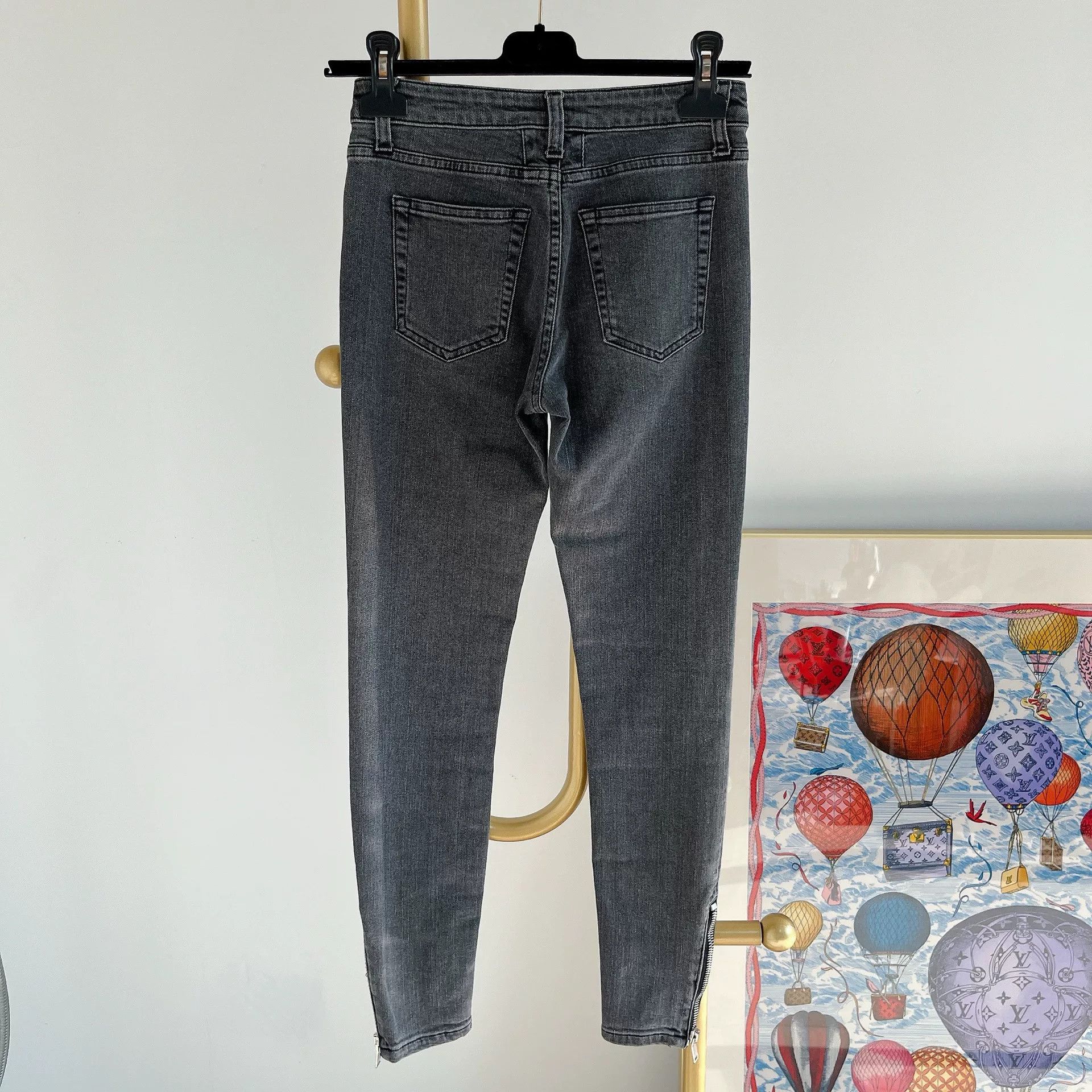 Saint Laurent Paris Saint Laurent Gray Trousers Size 25 Size 25" / US 0 / IT 36 - 2 Thumbnail