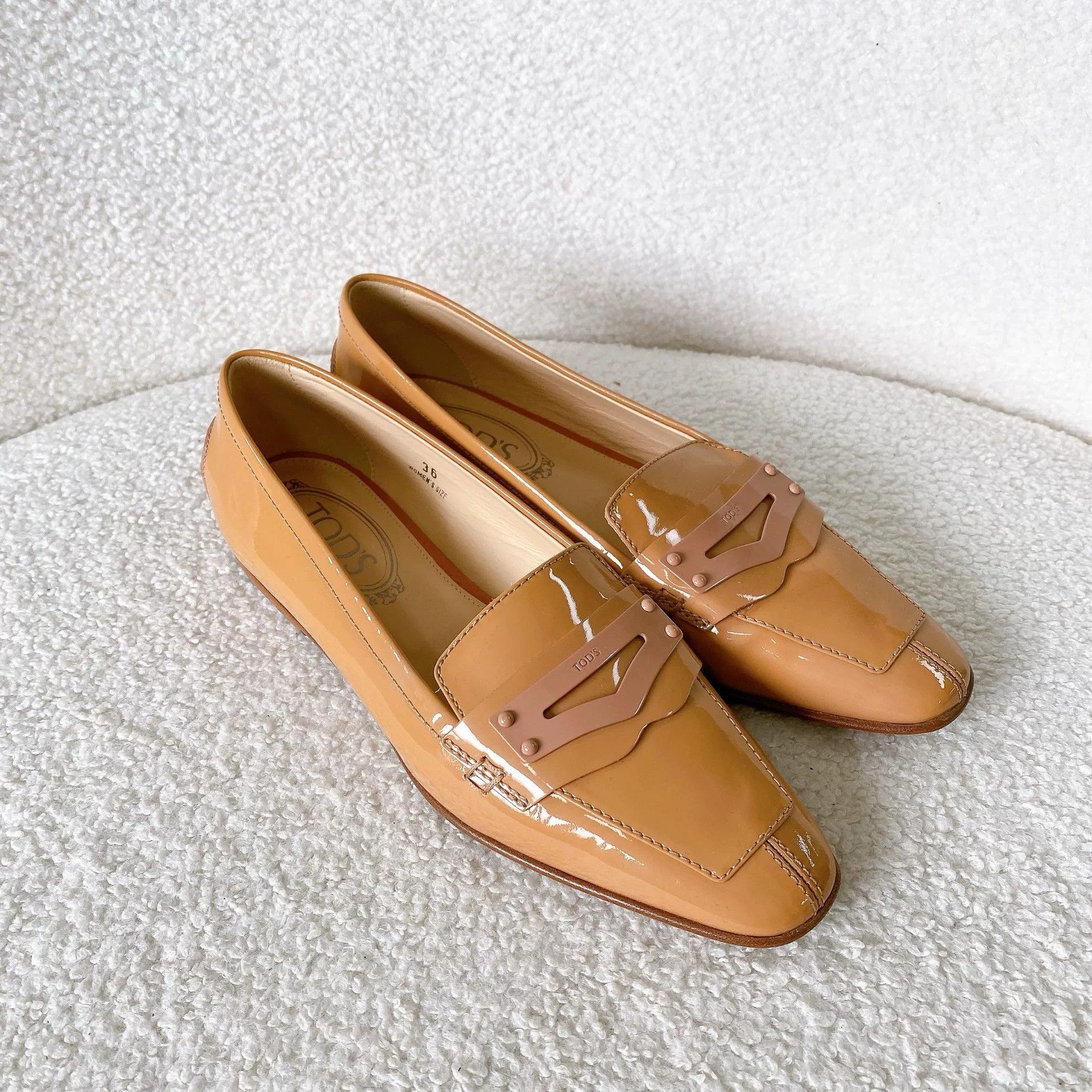 Tod's Tod's Brown Patent Leather Women's Shoes 36 Size US 5 / IT 35 - 5 Thumbnail