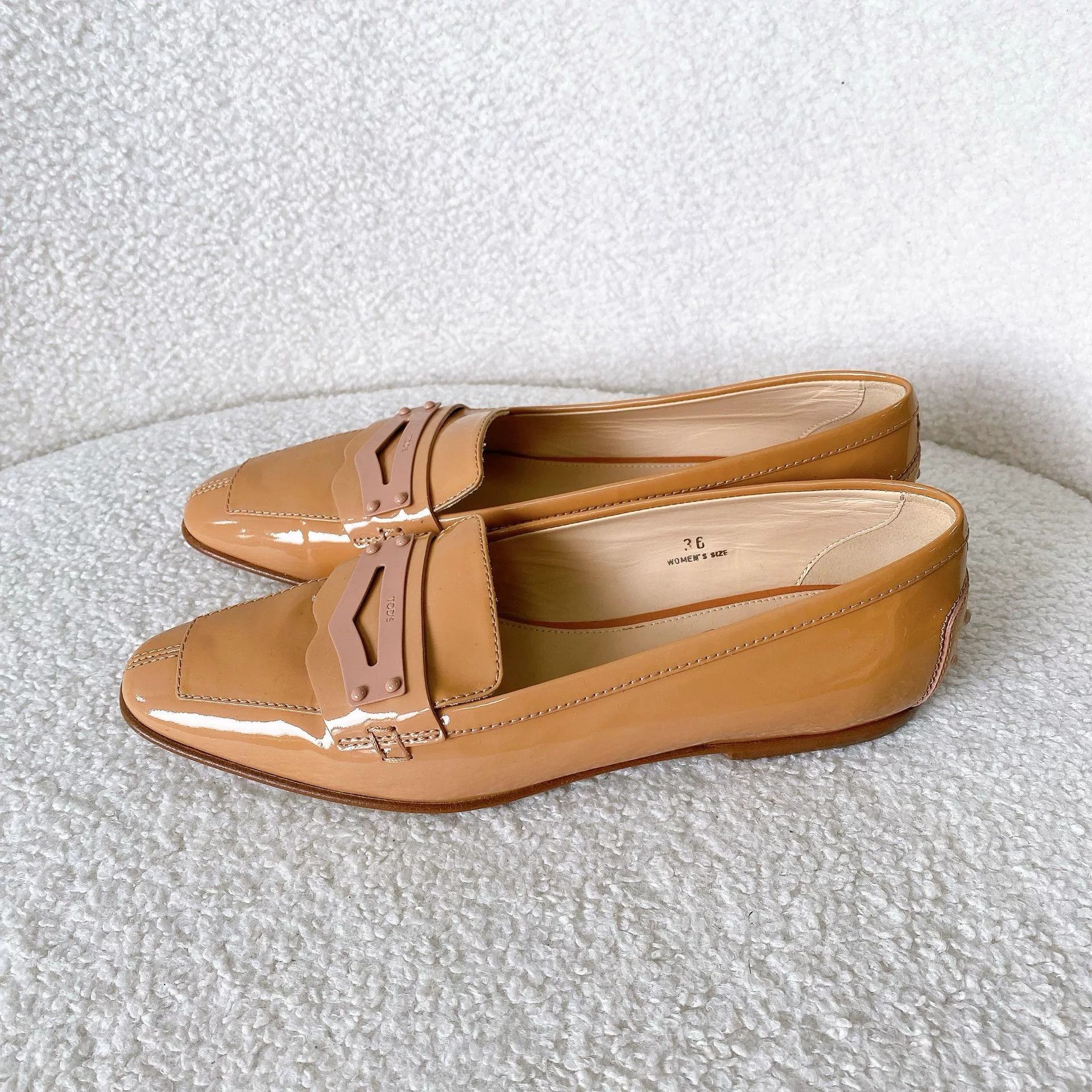 Tod's Tod's Brown Patent Leather Women's Shoes 36 Size US 5 / IT 35 - 3 Thumbnail