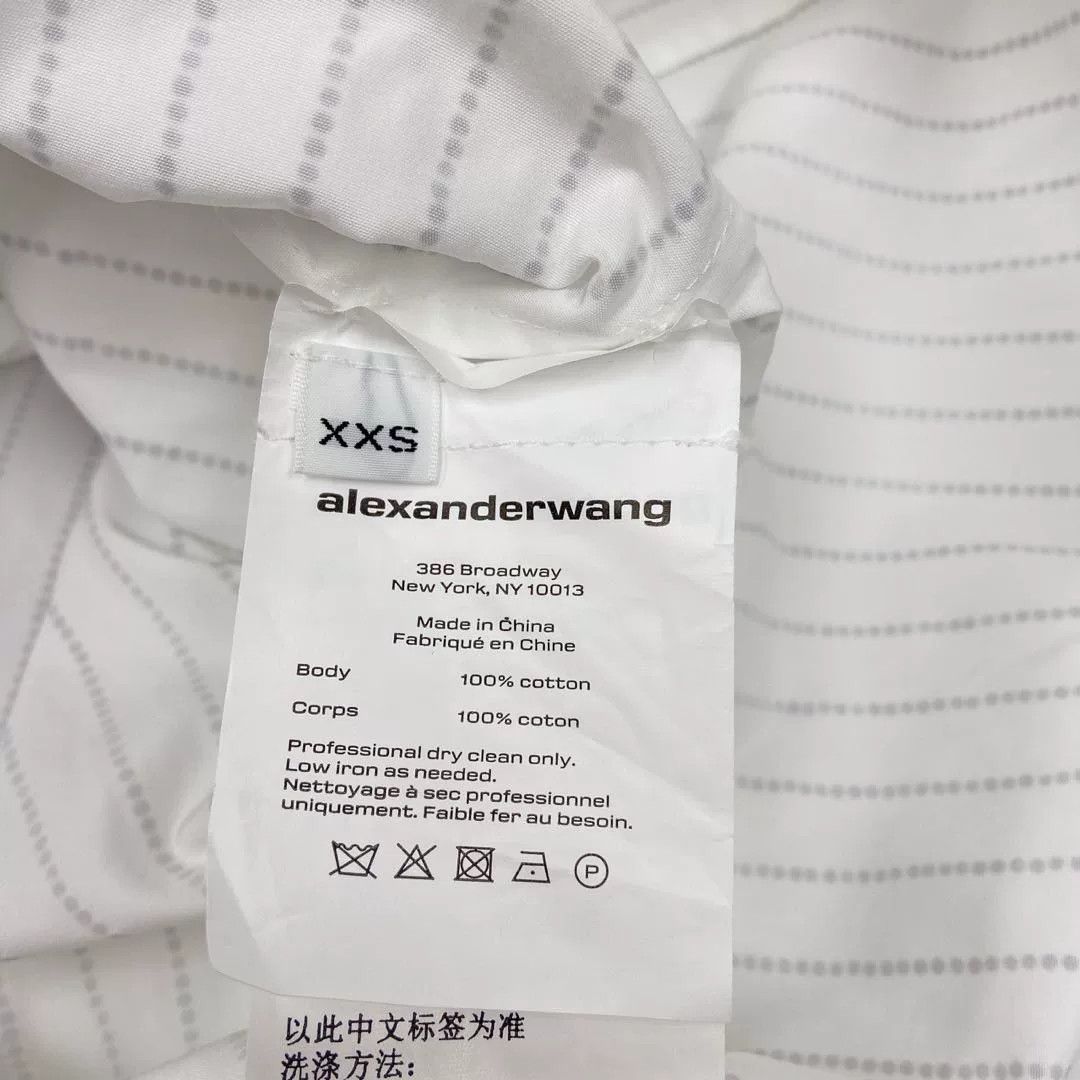 Alexander Wang Alexander Wang White Crystal Shirt Size US XXS / EU 40 - 5 Thumbnail