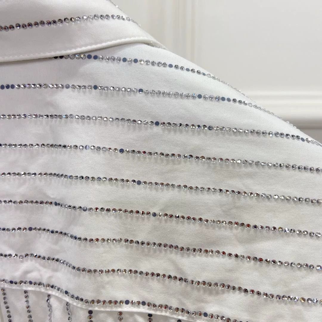 Alexander Wang Alexander Wang White Crystal Shirt Size US XXS / EU 40 - 6 Thumbnail