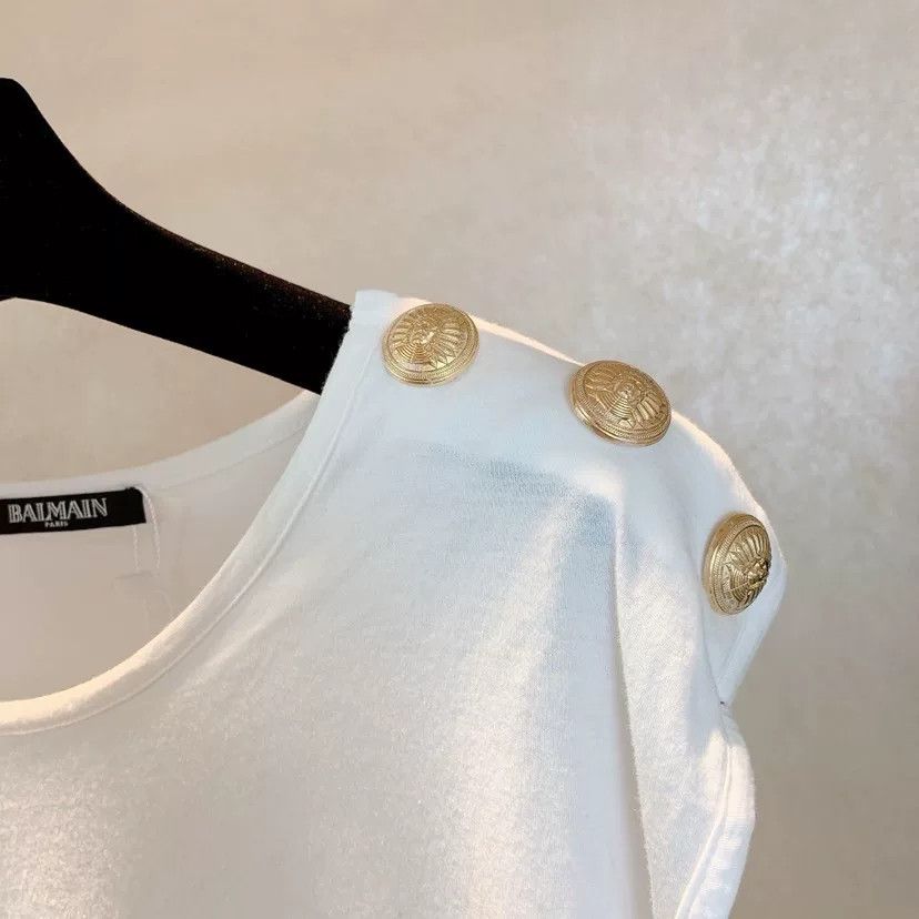 Balmain BALMAIN White Sleeveless Top Size 40 Size US XXS / EU 40 - 3 Thumbnail