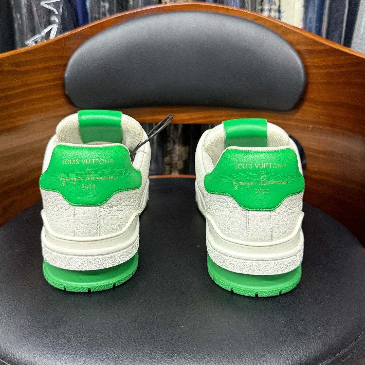 Louis Vuitton Louis Vuitton Collab Limited Green Lowtop Sneakers 41 Men Size US 8.5 / EU 41-42 - 3 Thumbnail