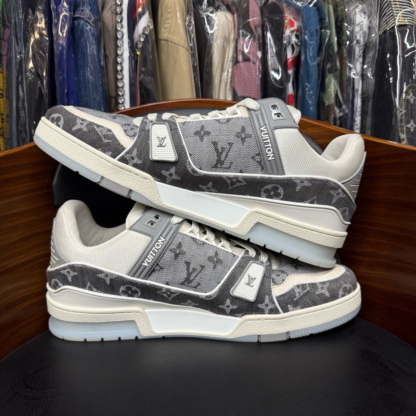 Louis Vuitton Louis Vuitton Training Denim White Lowtop Sneakers 10 Men Size US 10 / EU 43 - 7 Thumbnail