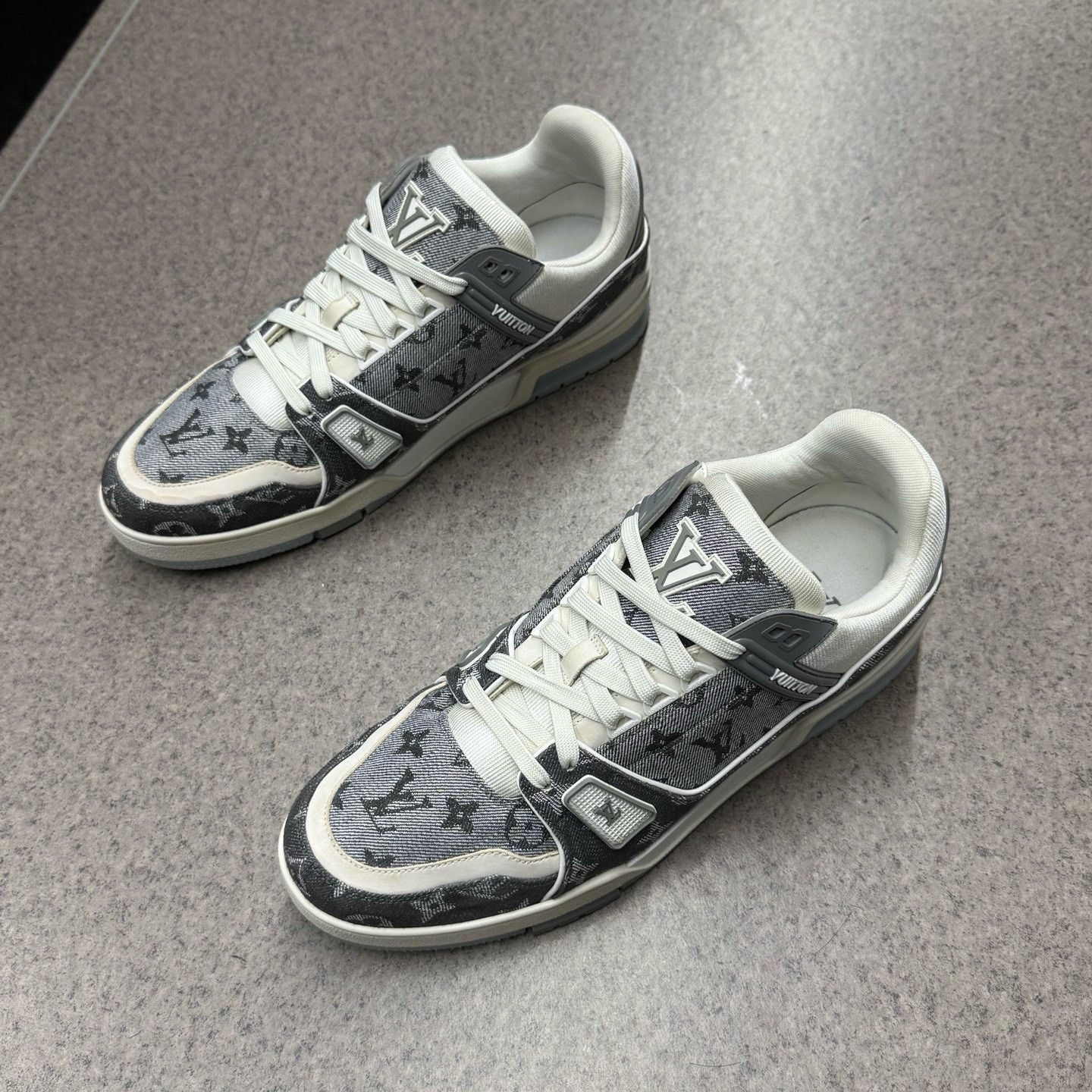 Louis Vuitton Louis Vuitton Training Denim White Lowtop Sneakers 10 Men Size US 10 / EU 43 - 5 Thumbnail