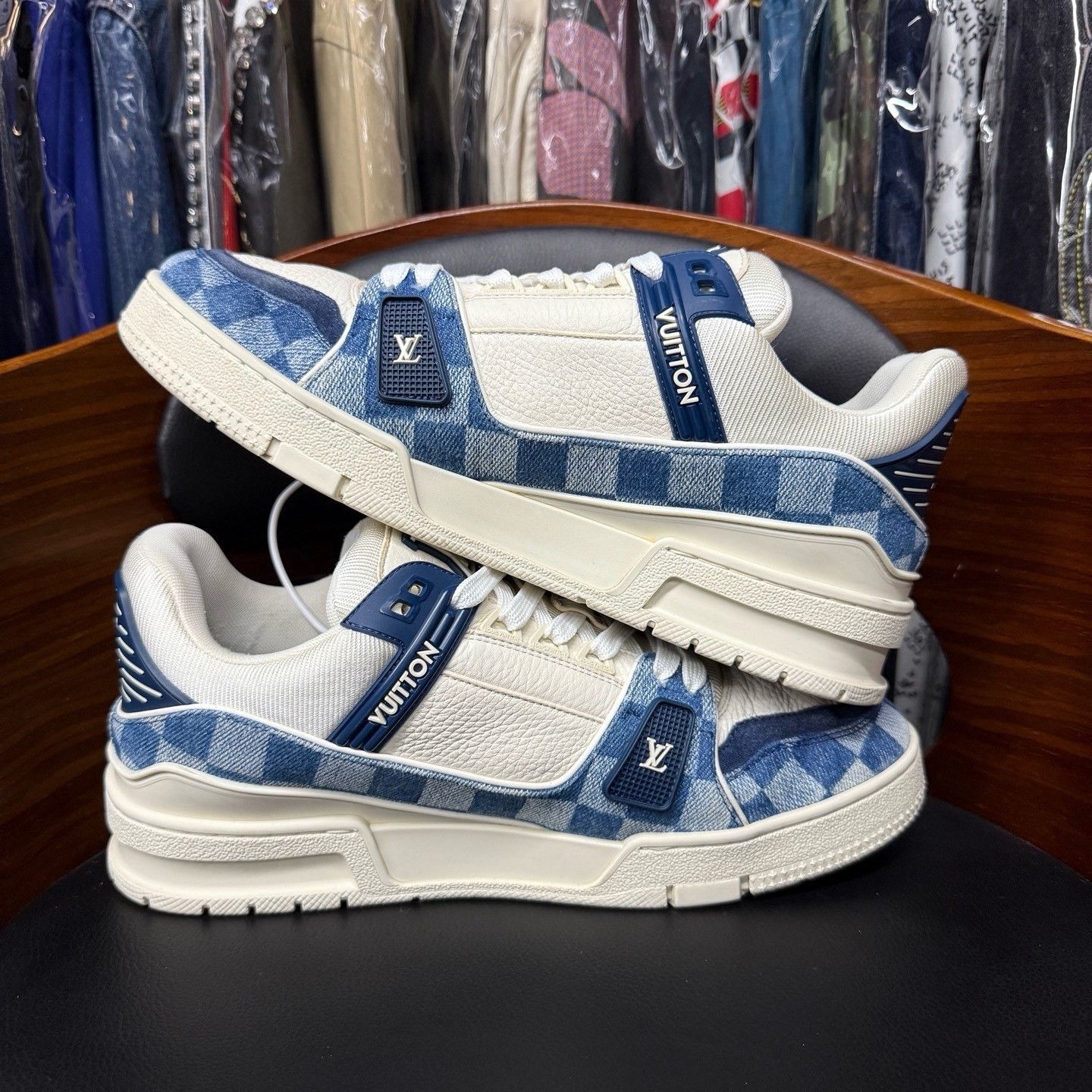 Louis Vuitton Louis Vuitton Training Denim Blue Lowtop Sneakers 41 Men Size US 8.5 / EU 41-42 - 7 Thumbnail