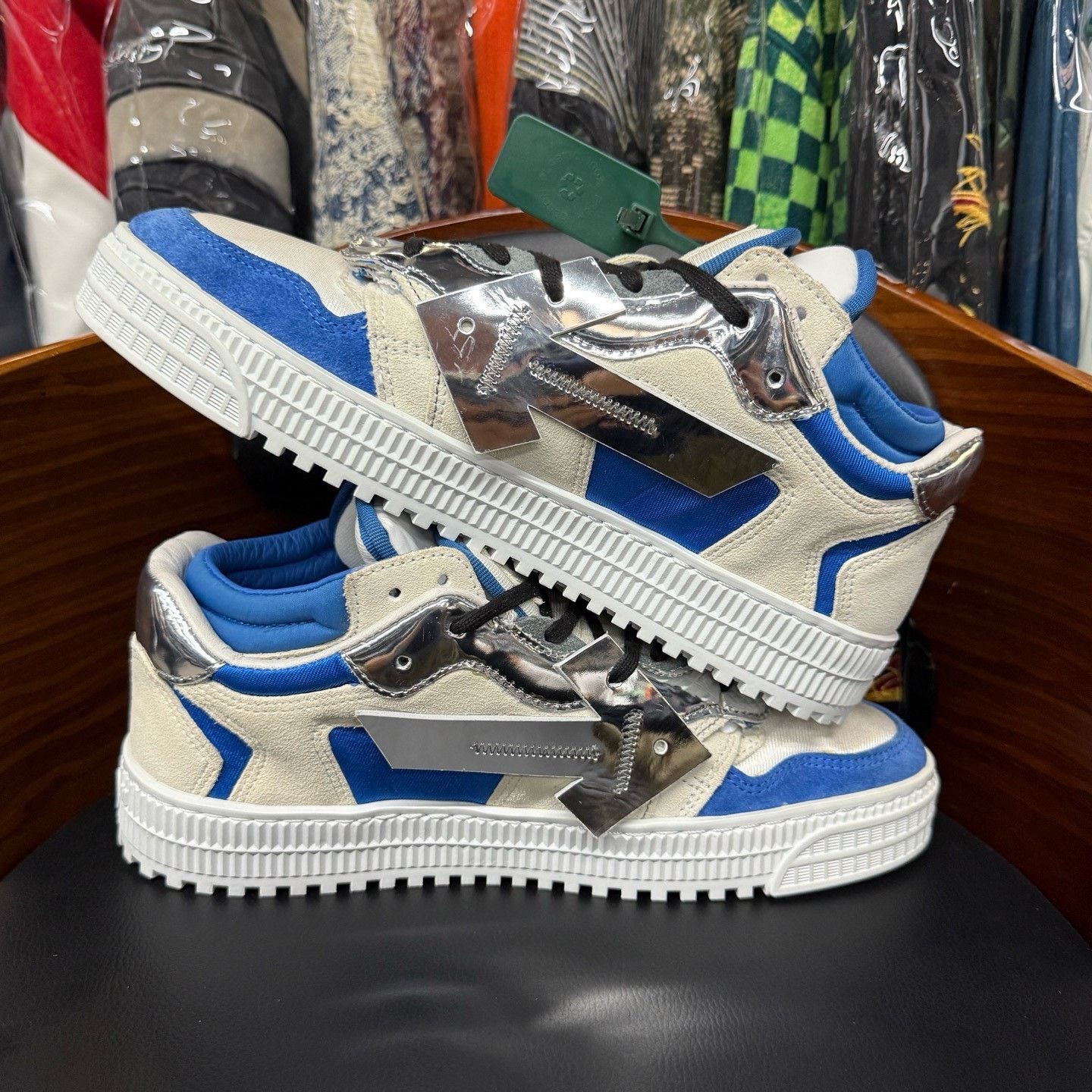 Off-White Off-White Blue Lowtop Sneakers 43 Men Size US 10 / EU 43 - 7 Thumbnail