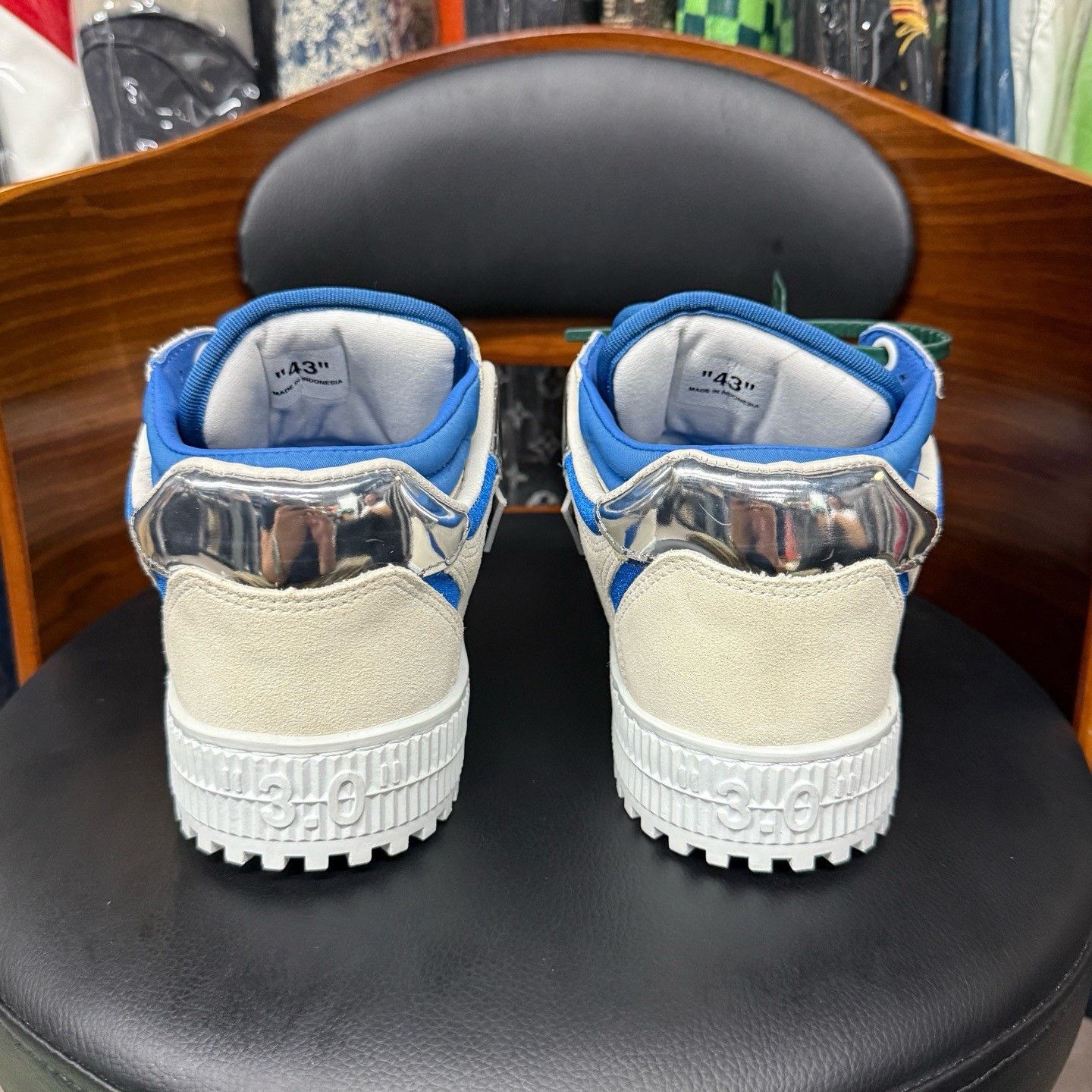 Off-White Off-White Blue Lowtop Sneakers 43 Men Size US 10 / EU 43 - 3 Thumbnail
