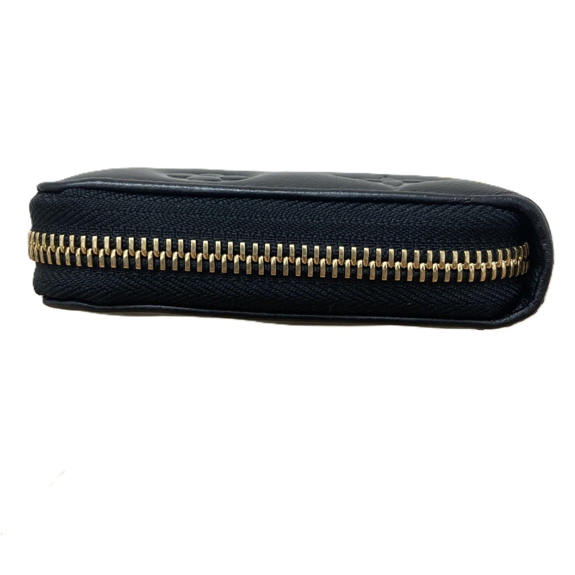 Louis Vuitton Louis Vuitton M81510 Zippy Wallet Coussin Monogram Embossed Noir Black Size ONE SIZE - 4 Thumbnail