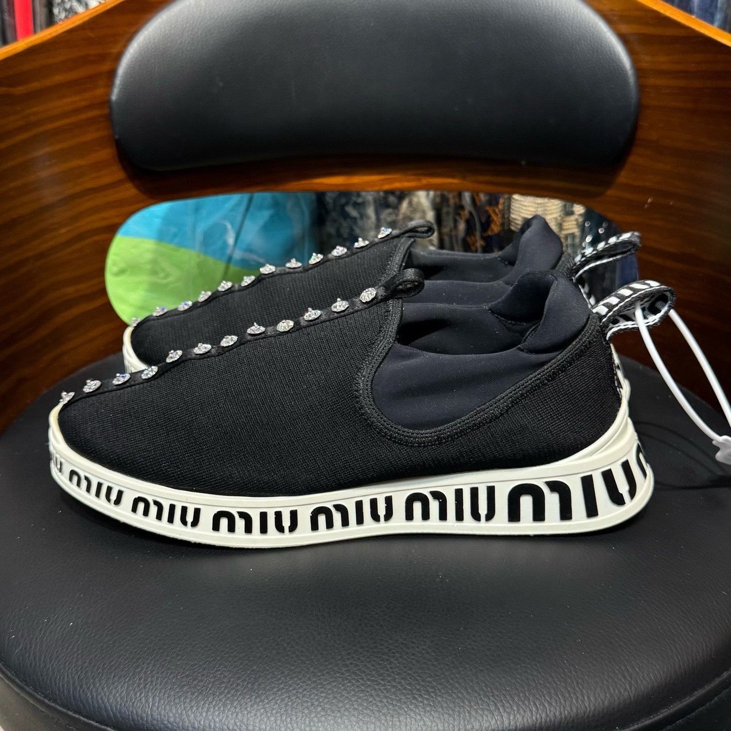 Miu Miu Miu Miu Casual Black Lowtop Sneakers 37 Women Size US 6.5 / IT 36.5 - 6 Thumbnail