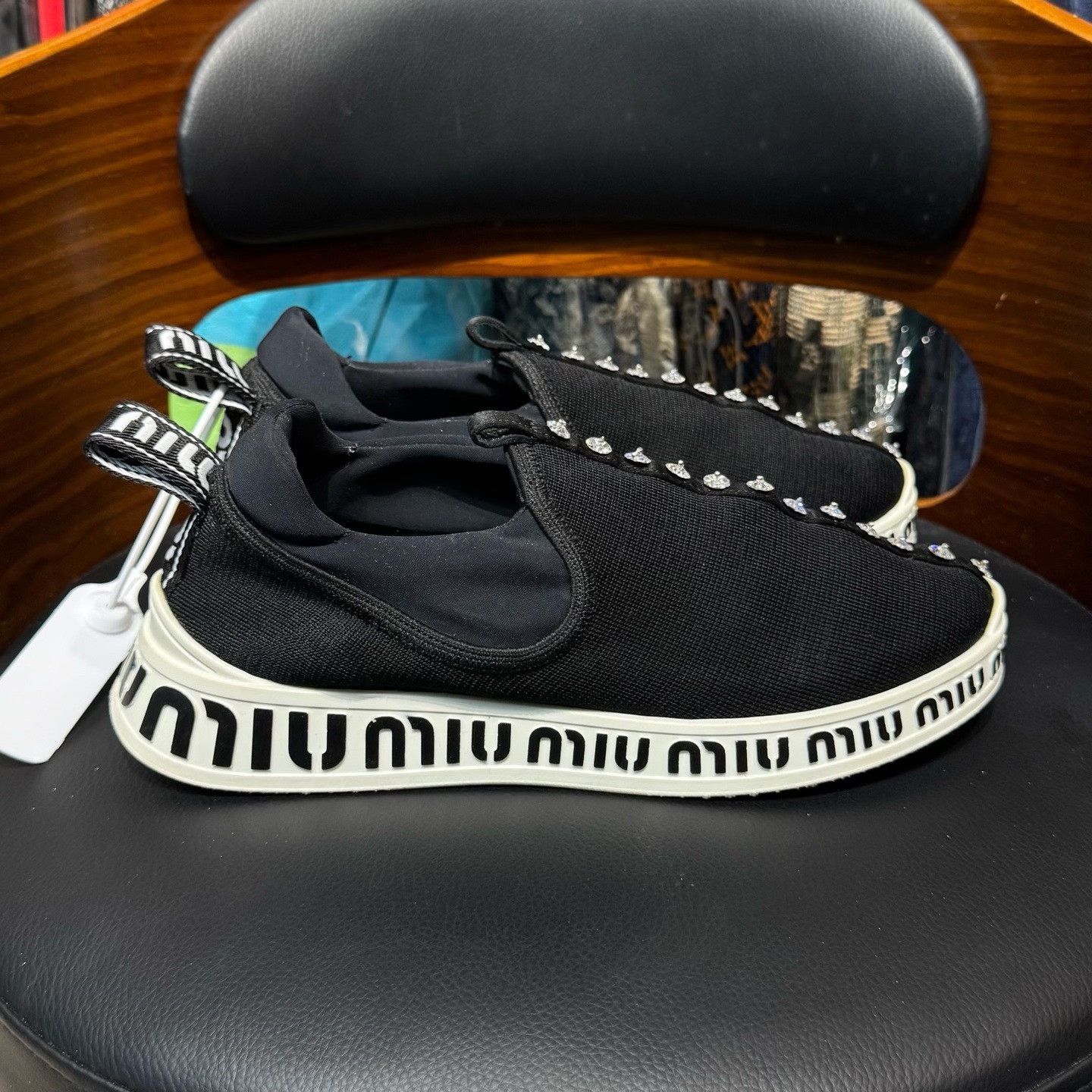 Miu Miu Miu Miu Casual Black Lowtop Sneakers 37 Women Size US 6.5 / IT 36.5 - 4 Thumbnail
