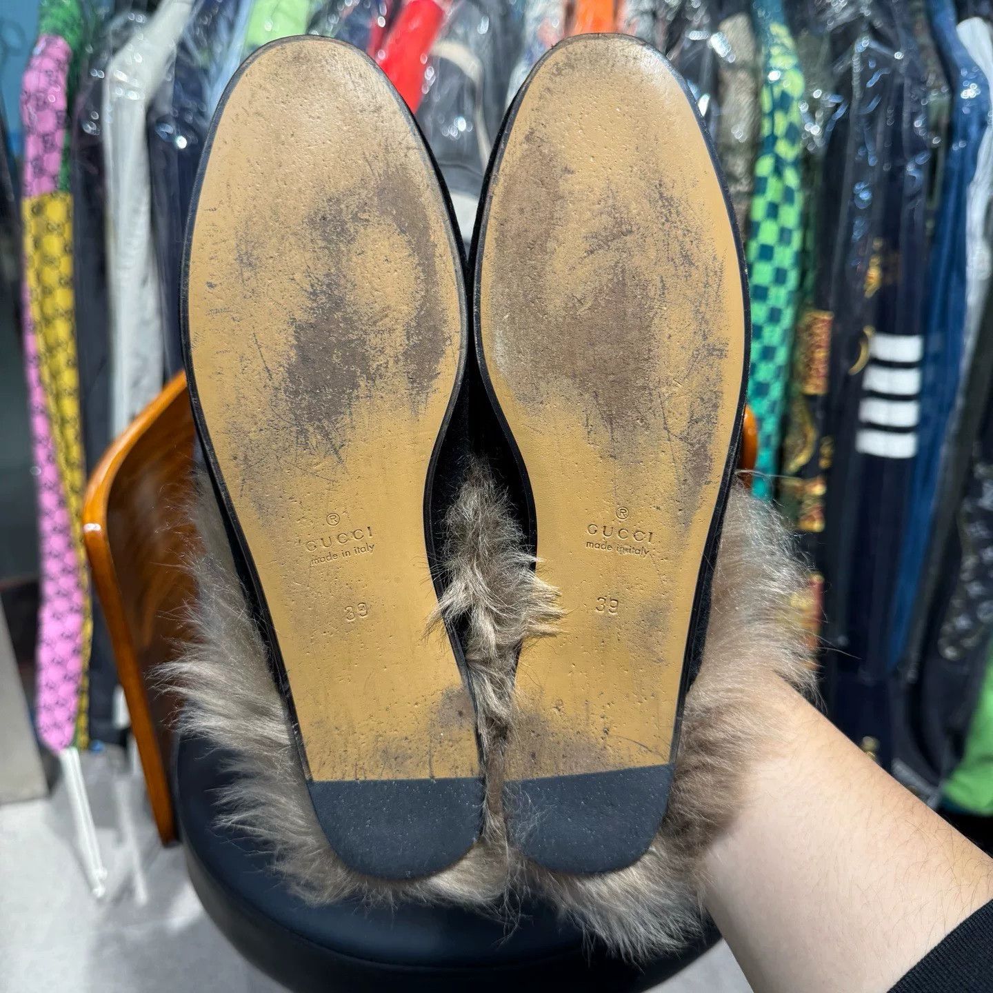 Gucci Gucci Velvet Black Sandals 39 Women Size US 8.5 / IT 38.5 - 9 Thumbnail