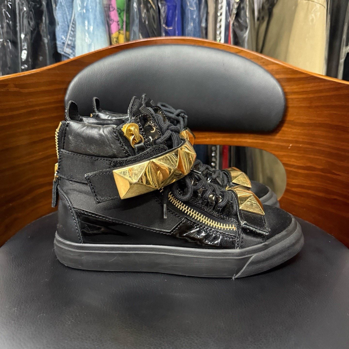 Other Casual Black Hitop Sneakers 35 Women Size US 5 / IT 35 - 4 Thumbnail