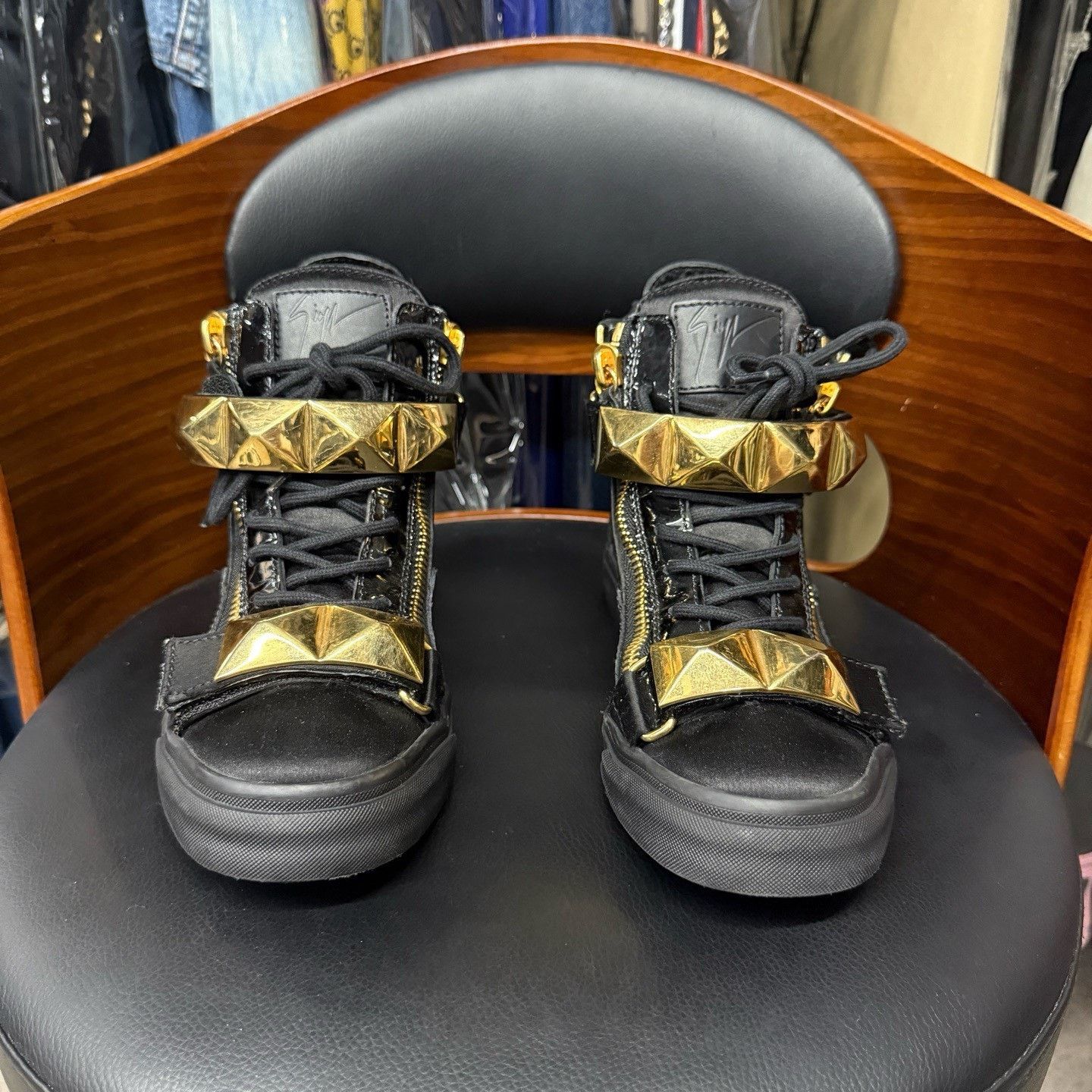 Other Casual Black Hitop Sneakers 35 Women Size US 5 / IT 35 - 2 Thumbnail