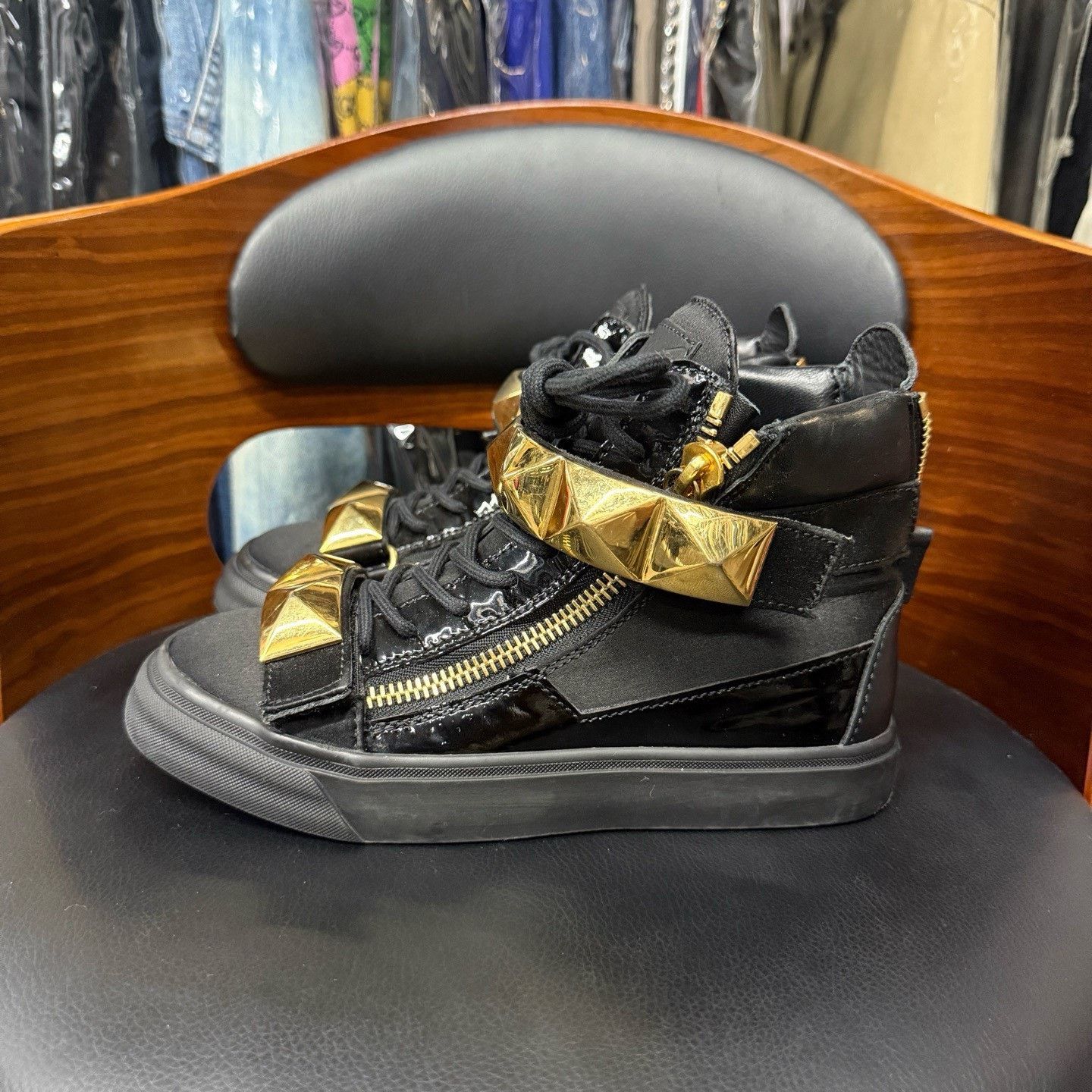 Other Casual Black Hitop Sneakers 35 Women Size US 5 / IT 35 - 6 Thumbnail
