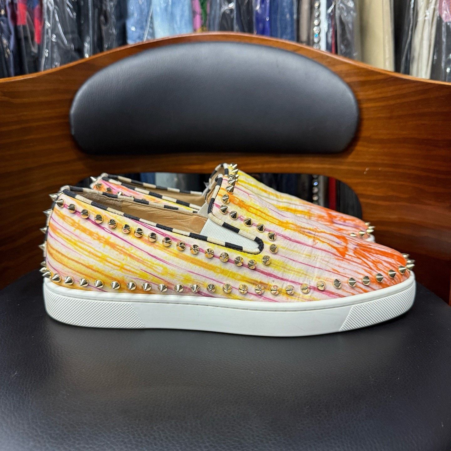 Christian Louboutin Christian Louboutin Casual Tie-Dye Multi Lowtop Sneakers Men Size US 7.5 / EU 40-41 - 4 Thumbnail