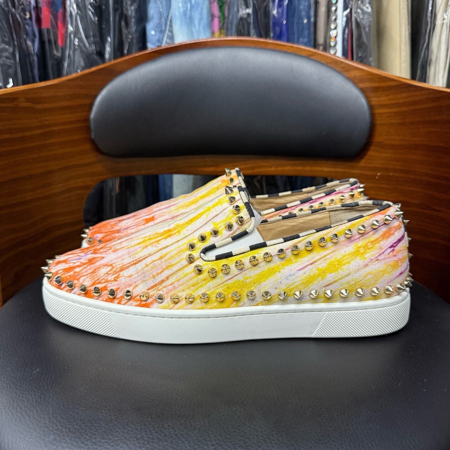 Christian Louboutin Christian Louboutin Casual Tie-Dye Multi Lowtop Sneakers Men Size US 7.5 / EU 40-41 - 6 Thumbnail
