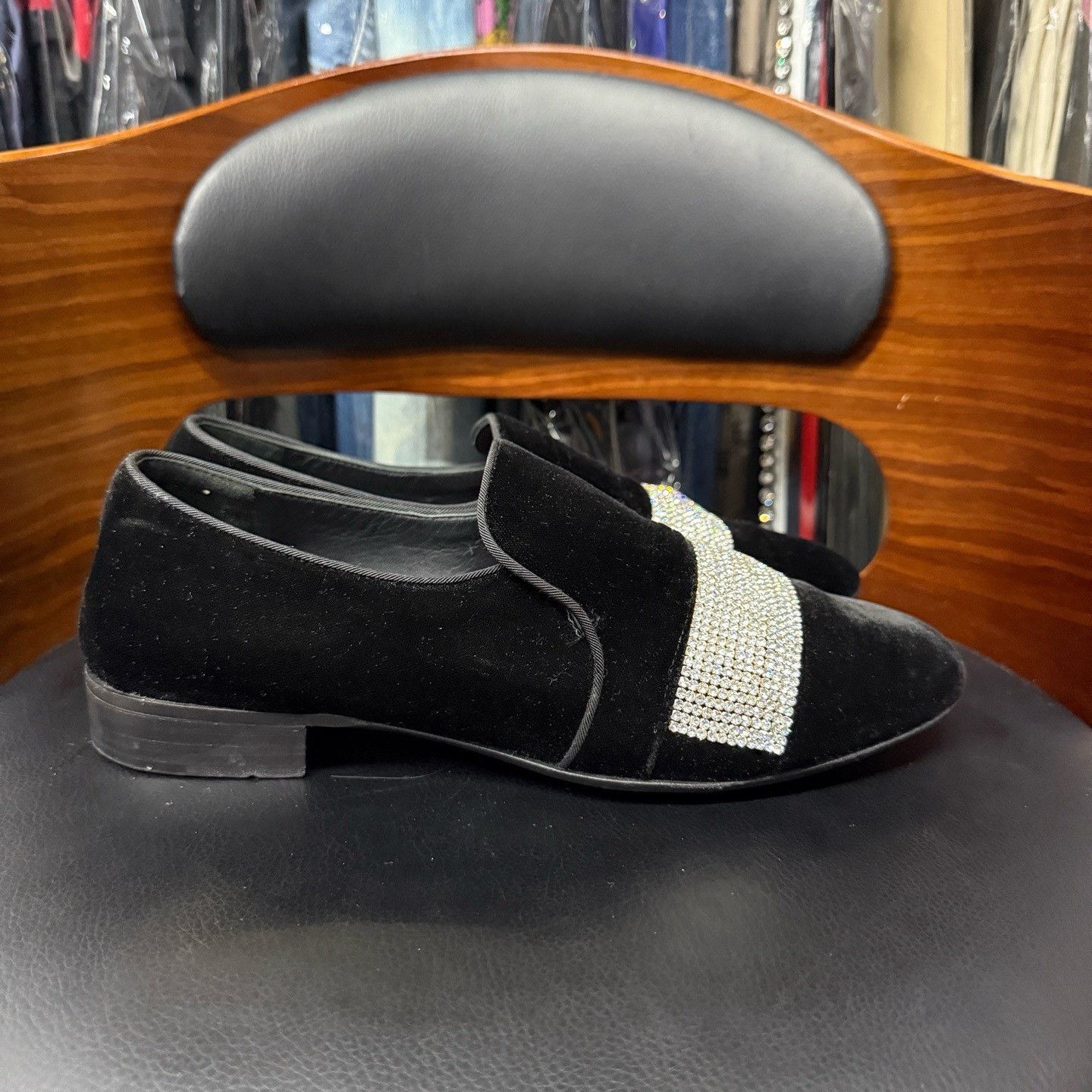 Other Velvet Black Lowtop Sneakers 39 Women Size US 8.5 / IT 38.5 - 4 Thumbnail