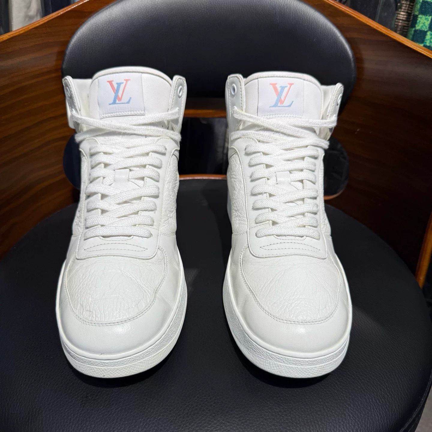 Louis Vuitton Louis Vuitton Laser White Hitop Sneakers 41 Men Size US 8.5 / EU 41-42 - 2 Thumbnail