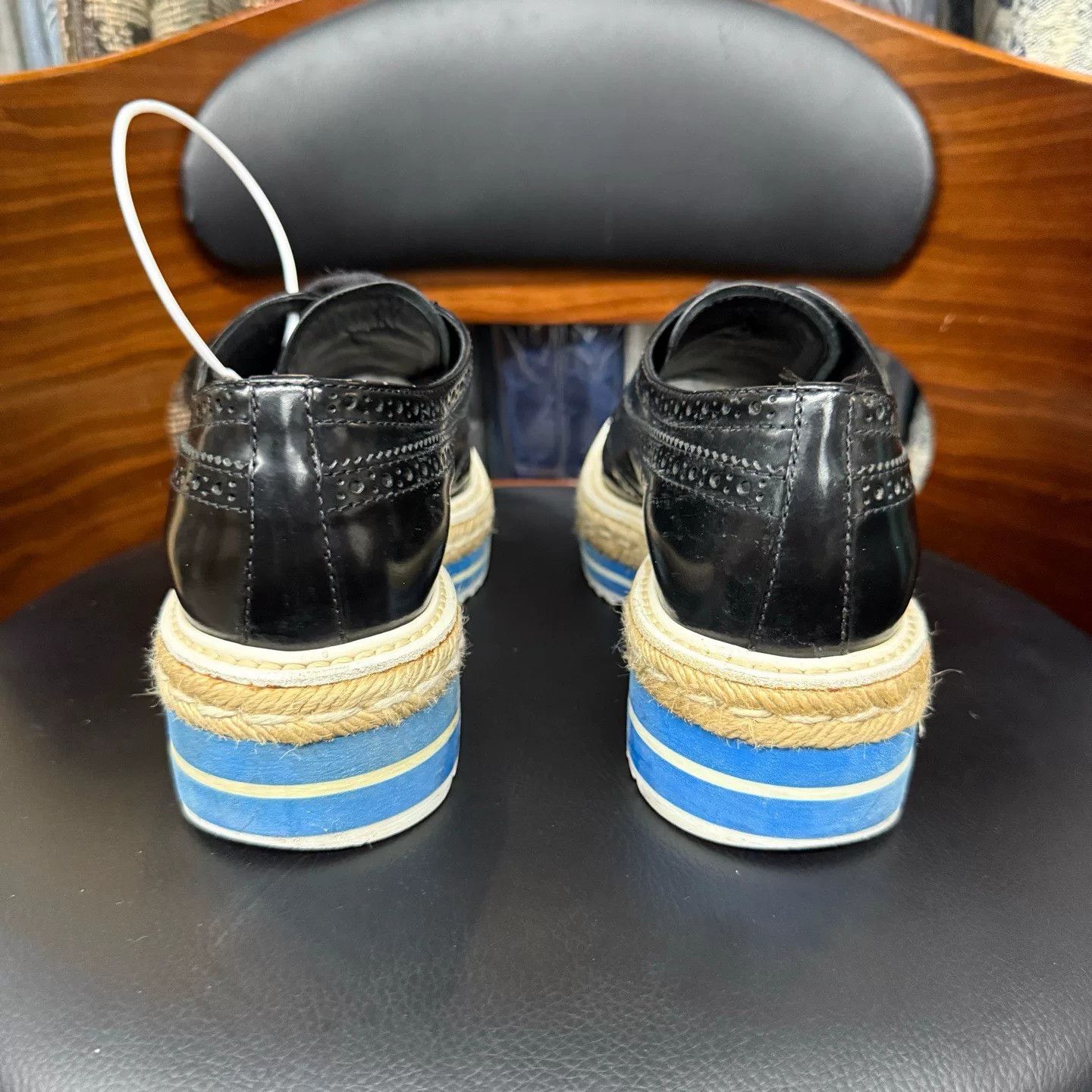 Prada Prada Retro Blue Lowtop Sneakers 37 Women Size US 6.5 / IT 36.5 - 3 Thumbnail