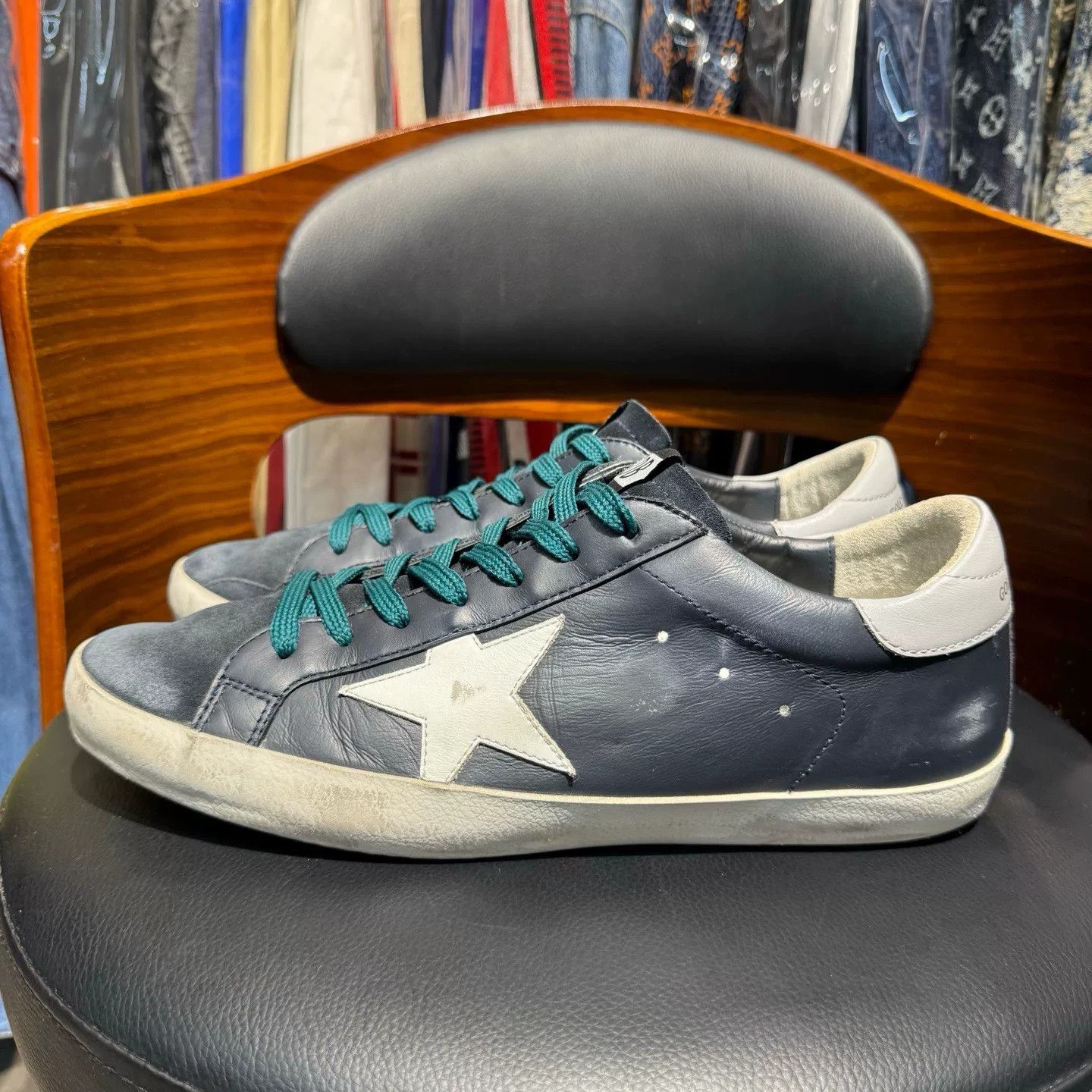 Golden Goose Golden Goose Distressed Blue Lowtop Sneakers 42 Men Size US 9 / EU 42 - 6 Thumbnail