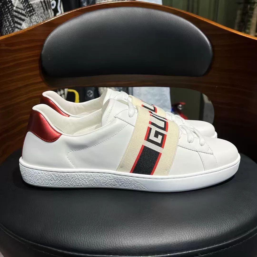 Gucci Gucci Red Lowtop Sneakers 43.5 Men Size US 10.5 / EU 43-44 - 6 Thumbnail