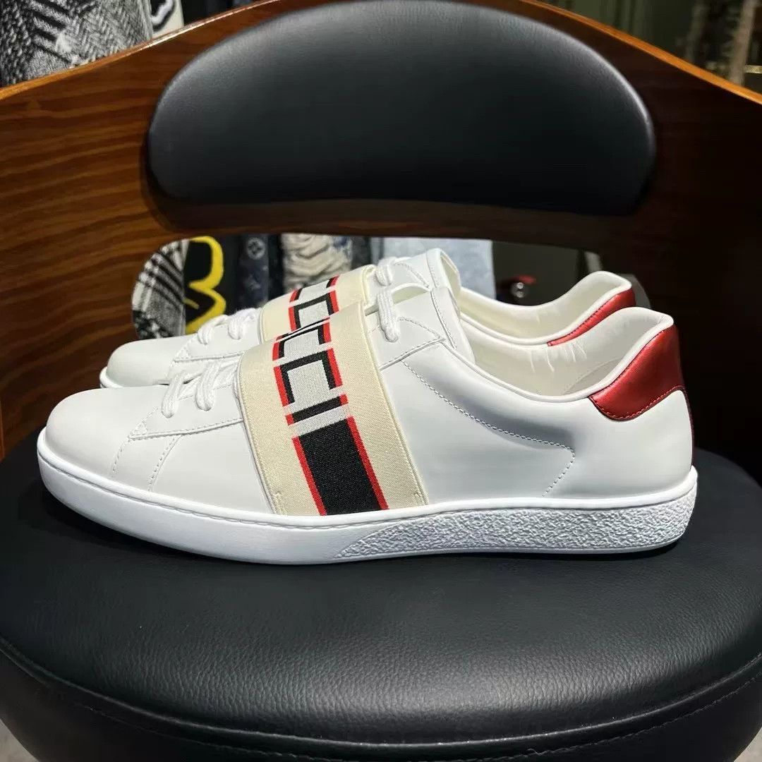 Gucci Gucci Red Lowtop Sneakers 43.5 Men Size US 10.5 / EU 43-44 - 4 Thumbnail