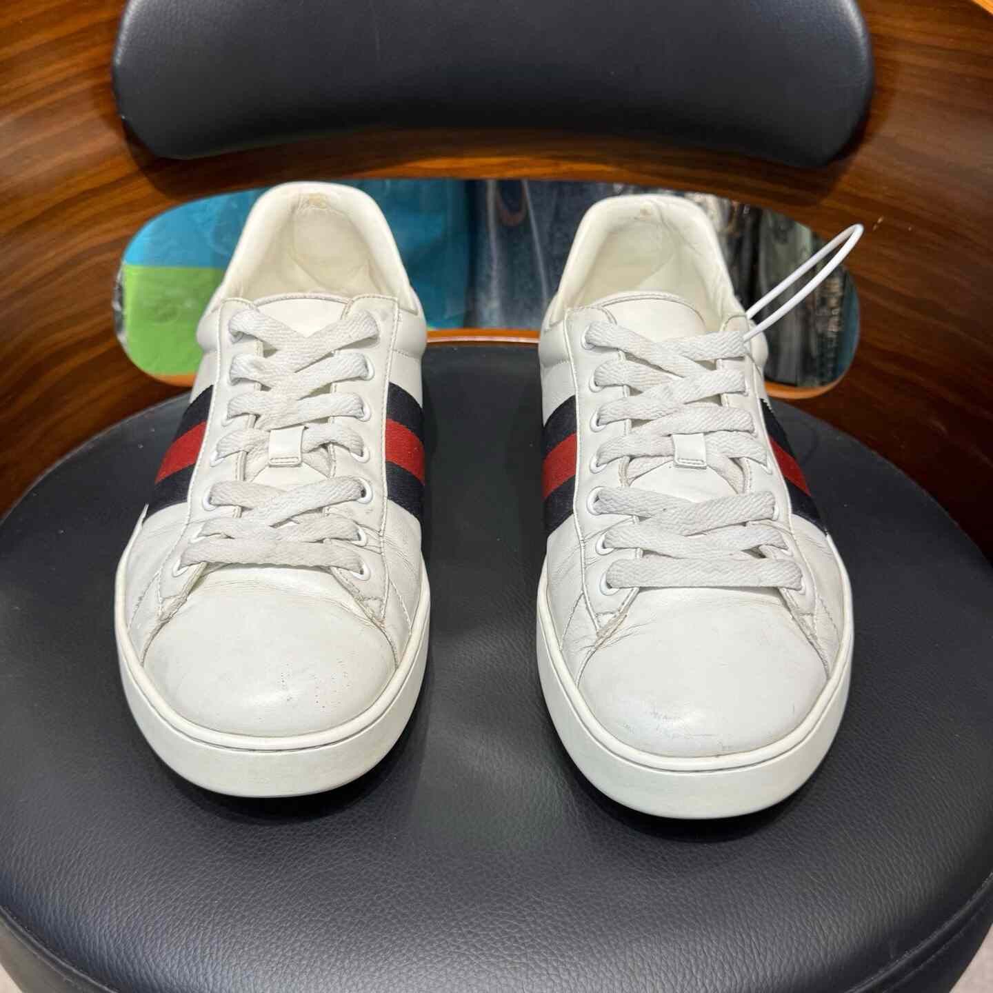 Gucci Gucci White Lowtop Sneakers 43 Men Size US 10 / EU 43 - 2 Thumbnail