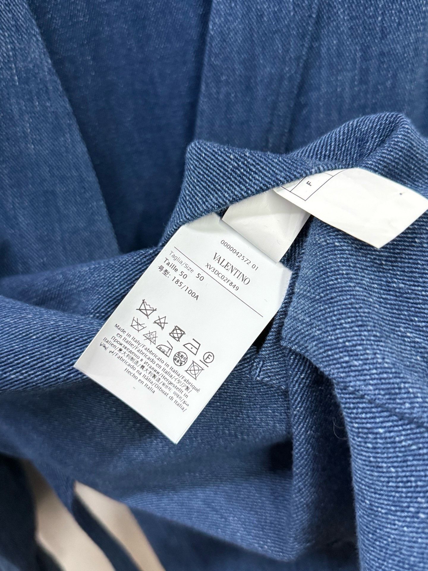 Valentino Valentino Denim Light Jacket 50 Men Size US XL / EU 56 / 4 - 7 Thumbnail