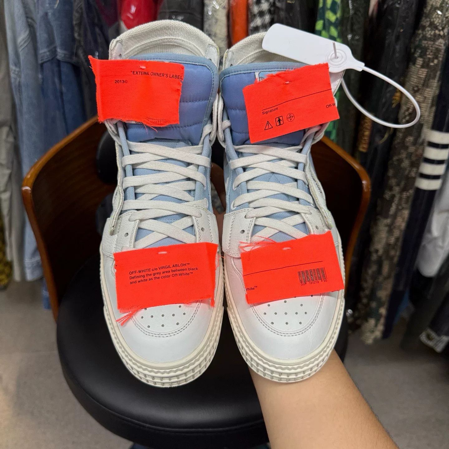 Off-White Off-White Blue Lowtop Sneakers 38 Men Size US 6 / EU 39 - 5 Thumbnail