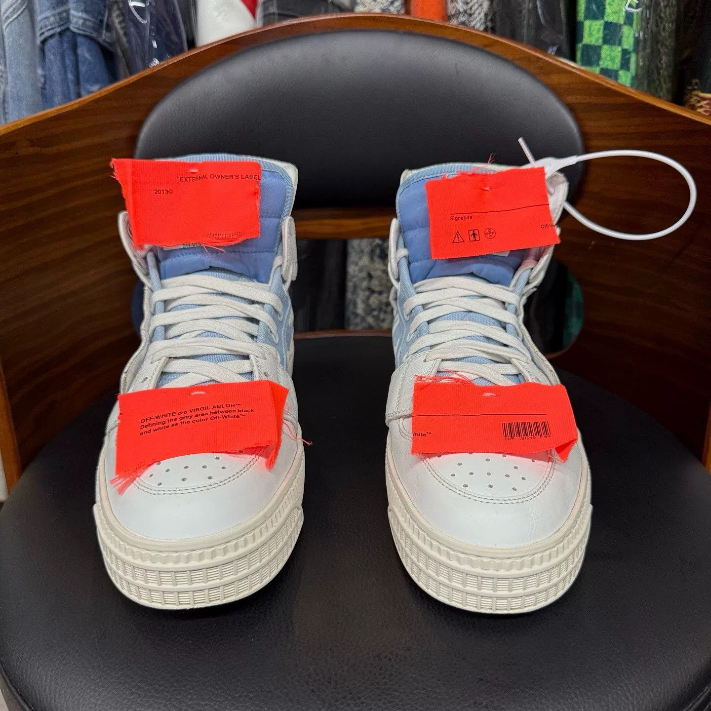 Off-White Off-White Blue Lowtop Sneakers 38 Men Size US 6 / EU 39 - 2 Thumbnail