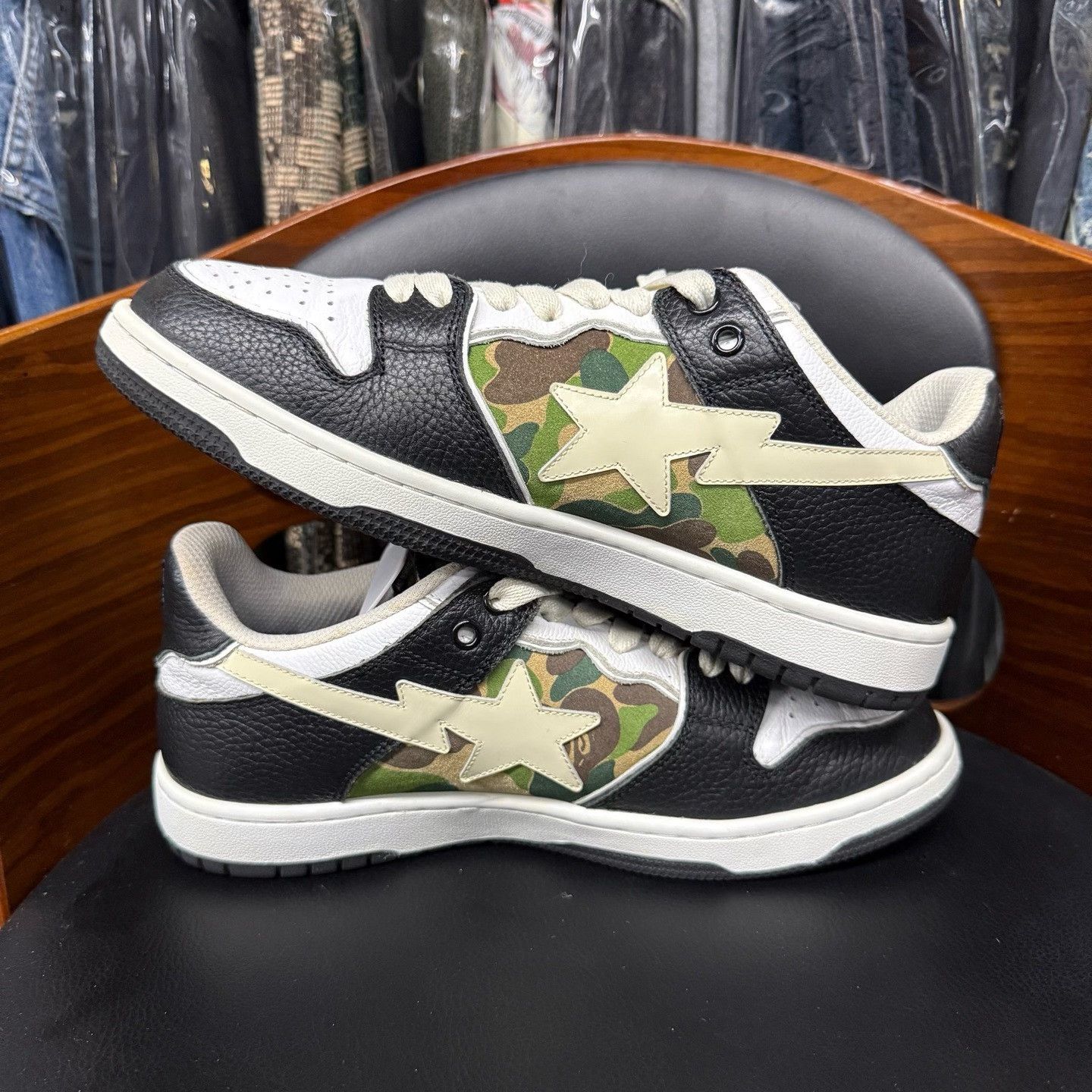 Bape Bape Camo Black Lowtop Sneakers 41 Men Size US 8.5 / EU 41-42 - 7 Thumbnail