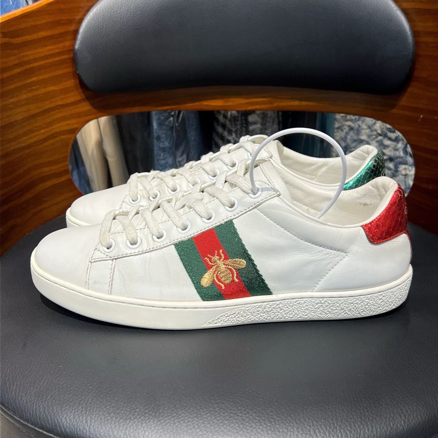 Gucci Gucci White Lowtop Sneakers 37 Women Size US 6.5 / IT 36.5 - 4 Thumbnail