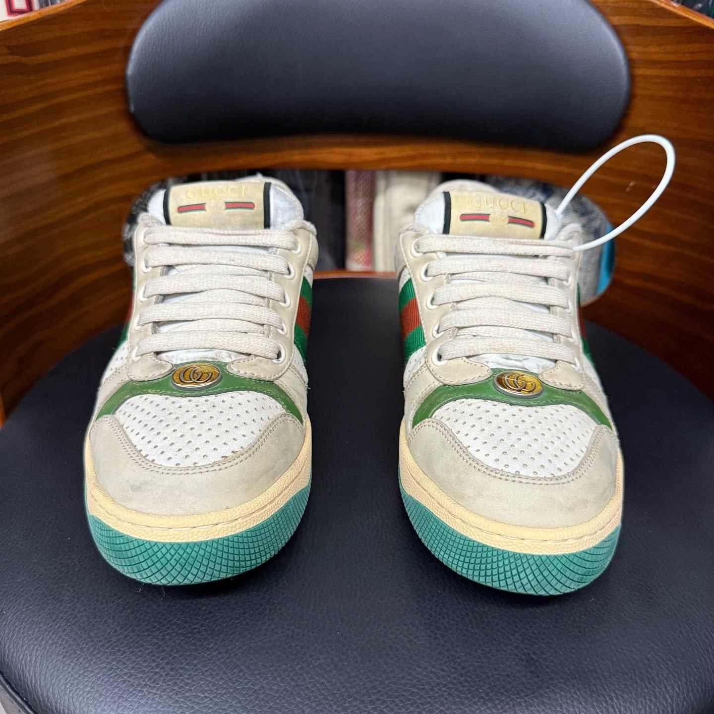 Gucci Gucci Green Lowtop Sneakers 37 Women Size US 6.5 / IT 36.5 - 2 Thumbnail