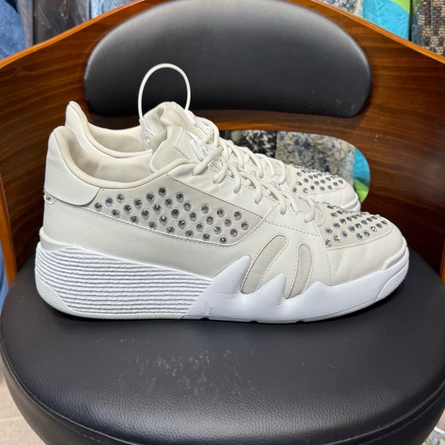 Giuseppe Zanotti Giuseppe Zanotti White Hitop Sneakers 44 Men Size US 10.5 / EU 43-44 - 4 Thumbnail