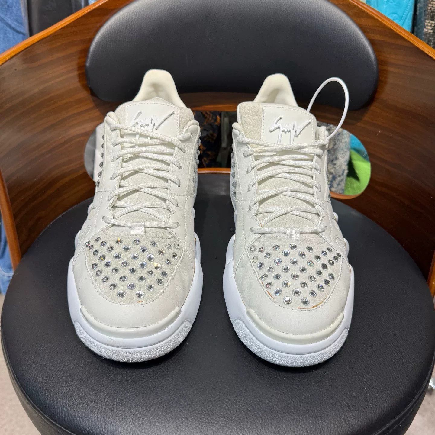 Giuseppe Zanotti Giuseppe Zanotti White Hitop Sneakers 44 Men Size US 10.5 / EU 43-44 - 2 Thumbnail