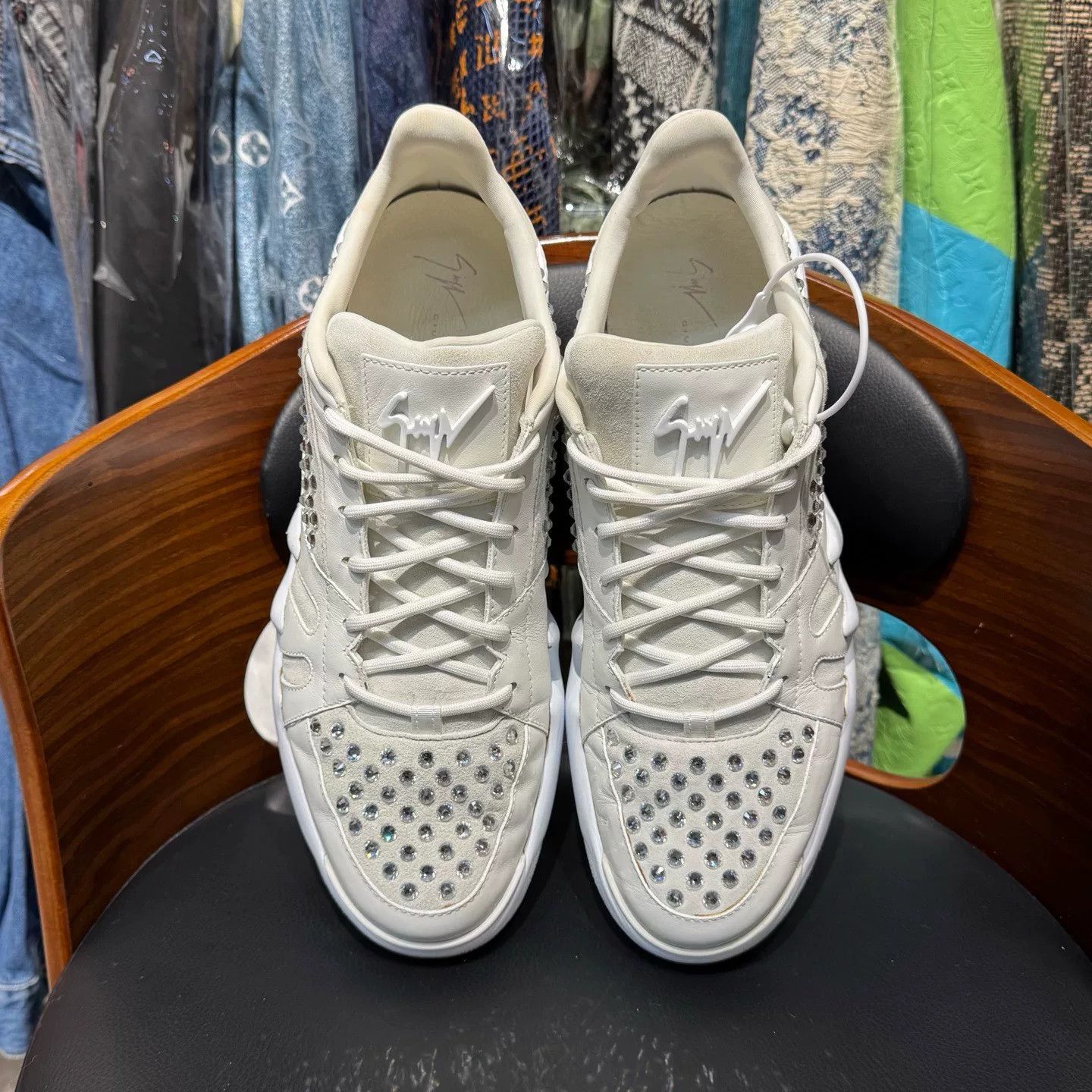 Giuseppe Zanotti Giuseppe Zanotti White Hitop Sneakers 44 Men Size US 10.5 / EU 43-44 - 5 Thumbnail